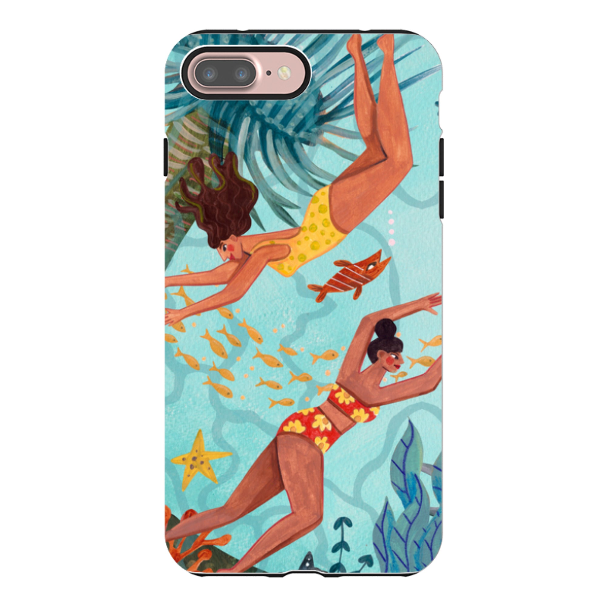 iPhone Tough Case - Swimming By Caroline Bonne Muller