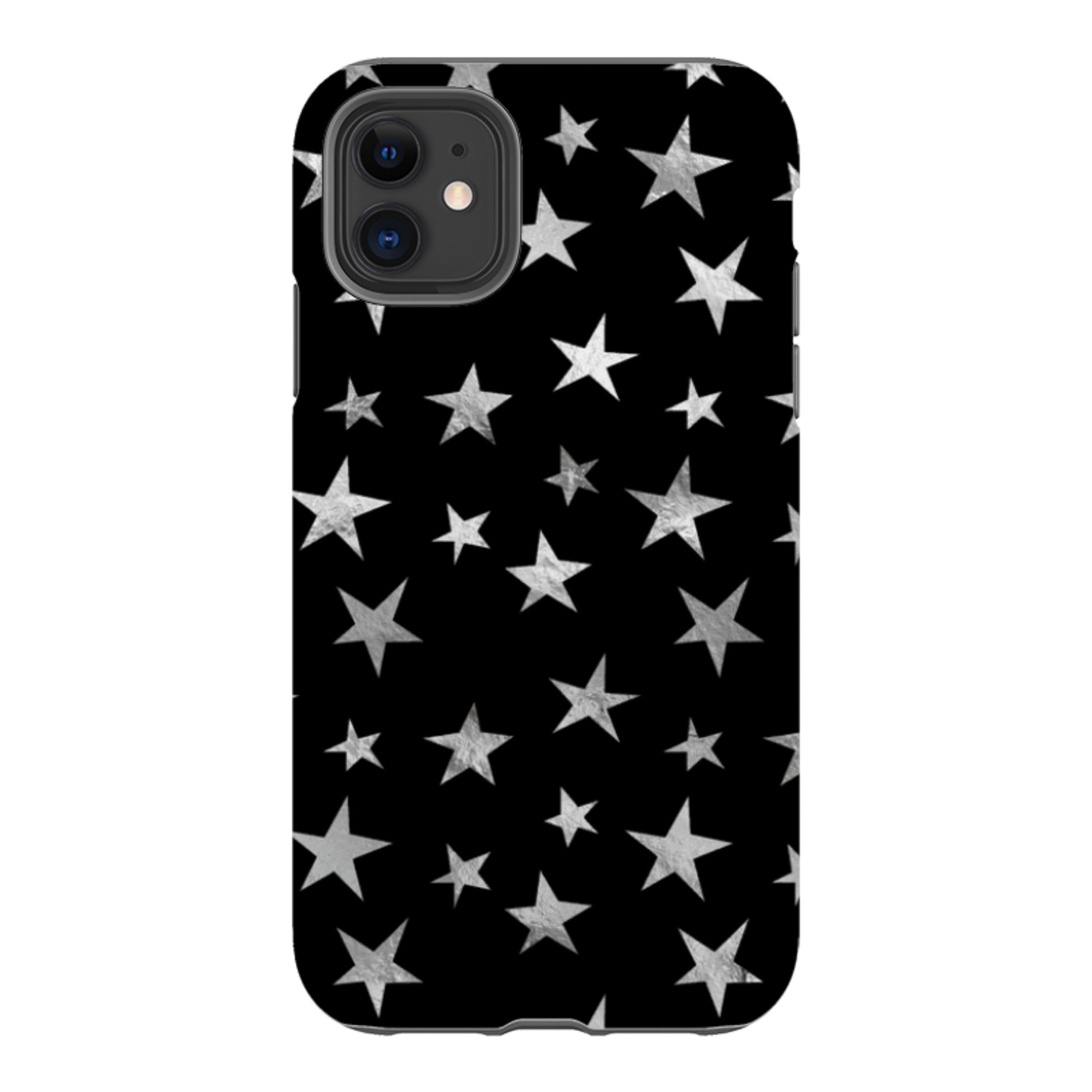 iPhone Tough Case - Black and Silver Stars