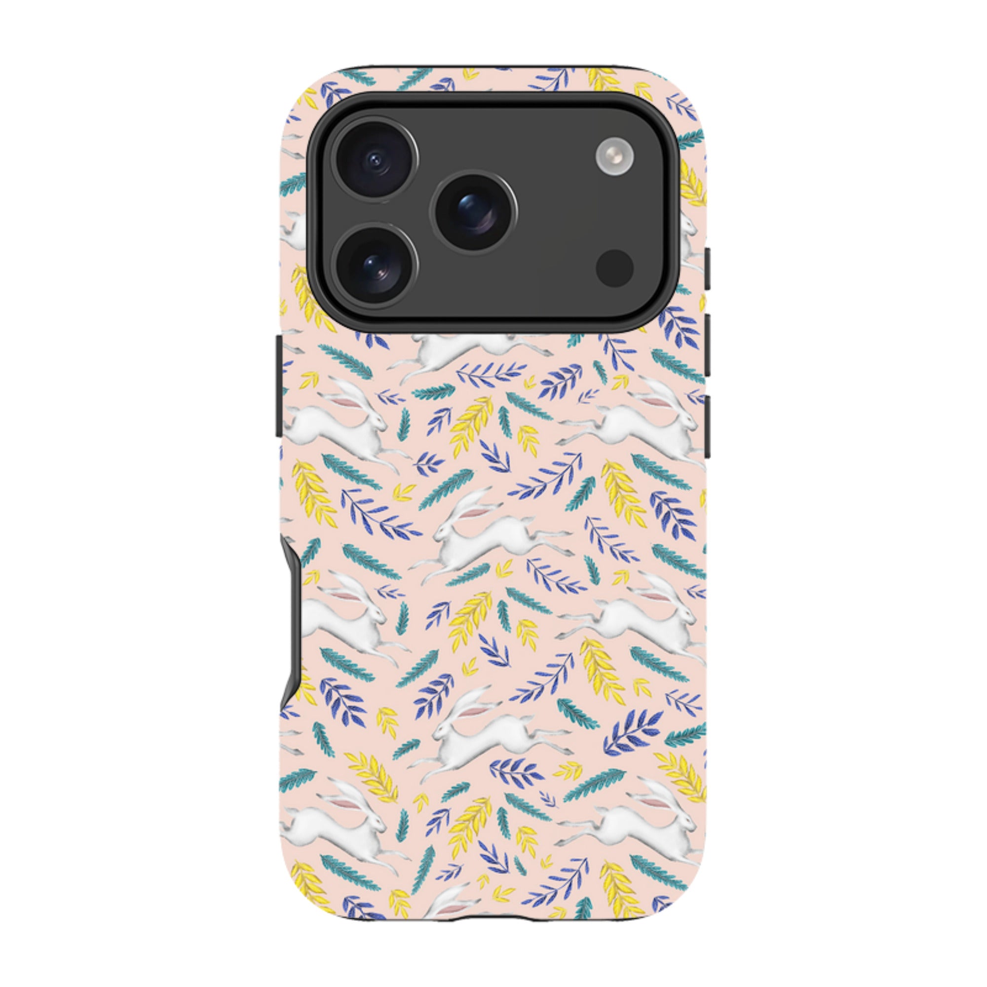 iPhone MagSafe Tough Case -  White Hare Pattern By Catherine Rowe