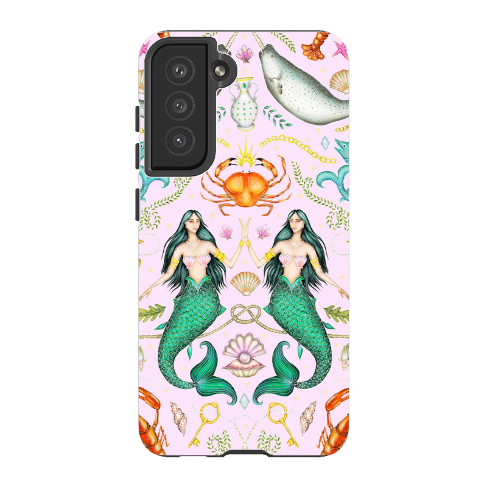 Samsung Tough Case - Tritons Treasure Pink By Catherine Rowe