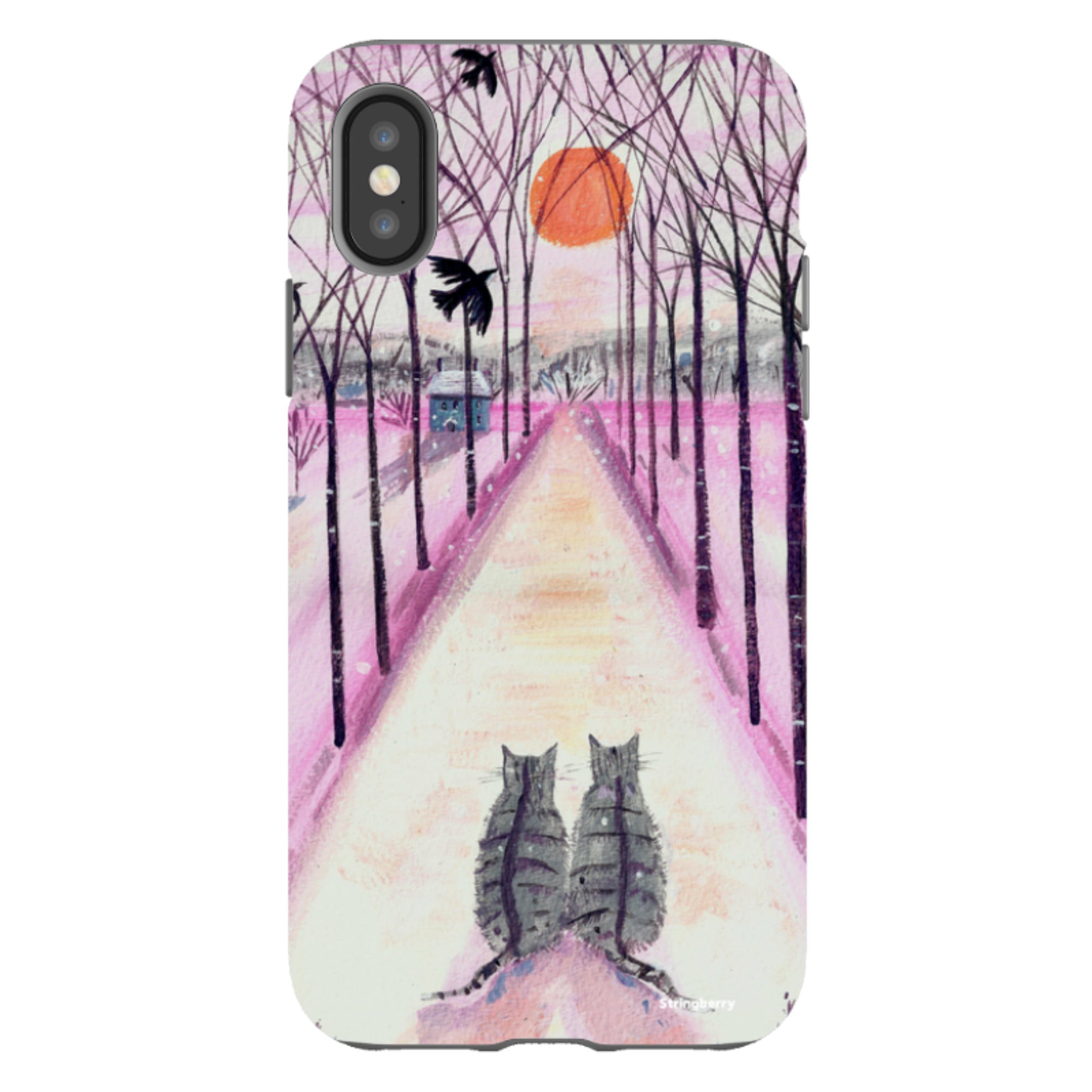 iPhone Tough Case - Winter Cats By Mary Stubberfield