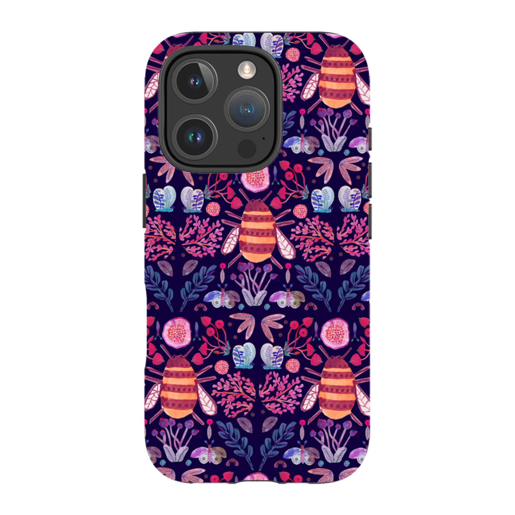 iPhone Tough Case - Botanics and Insects By Gabriela Larios