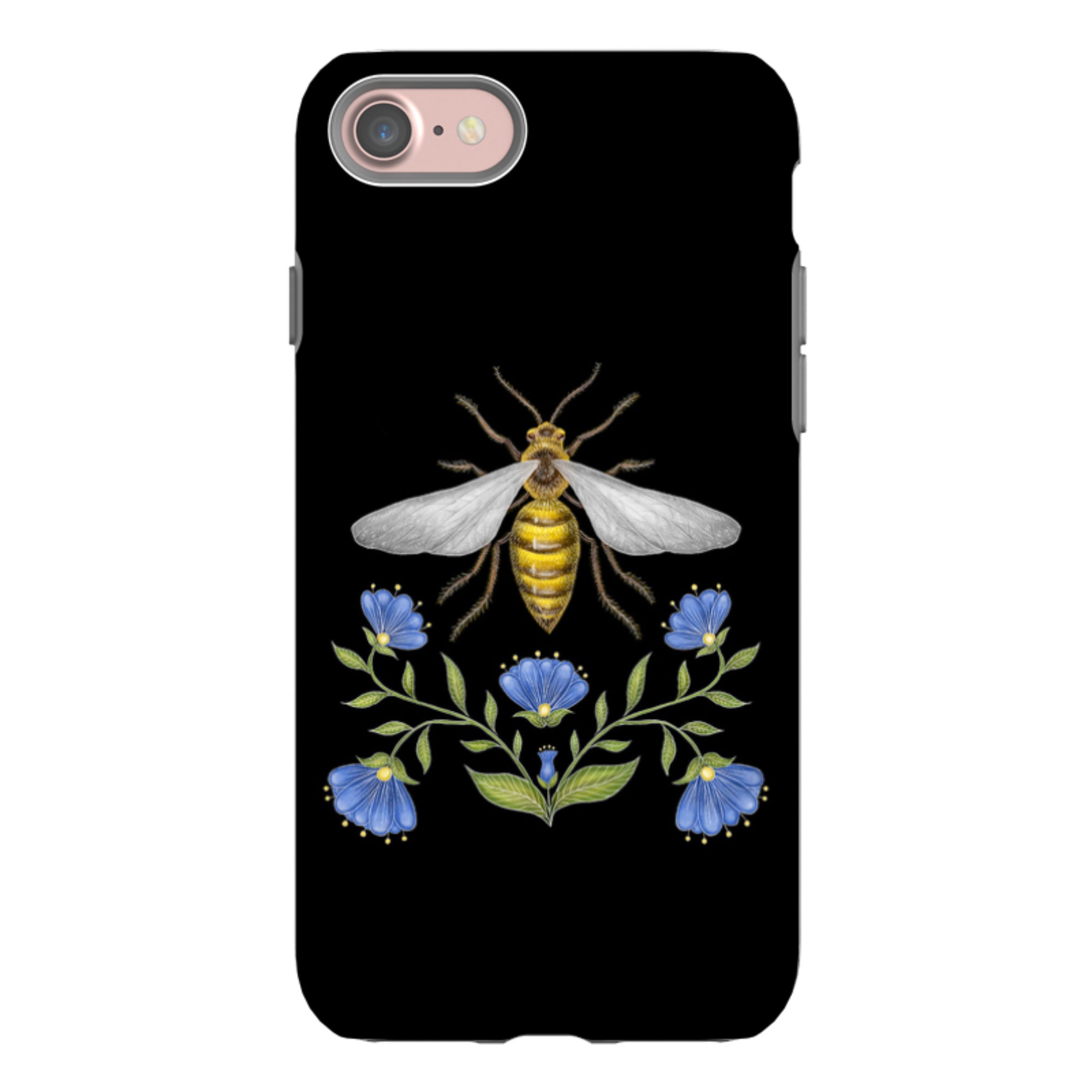 iPhone Tough Case - Wings Of Freedom Black By Catherine Rowe