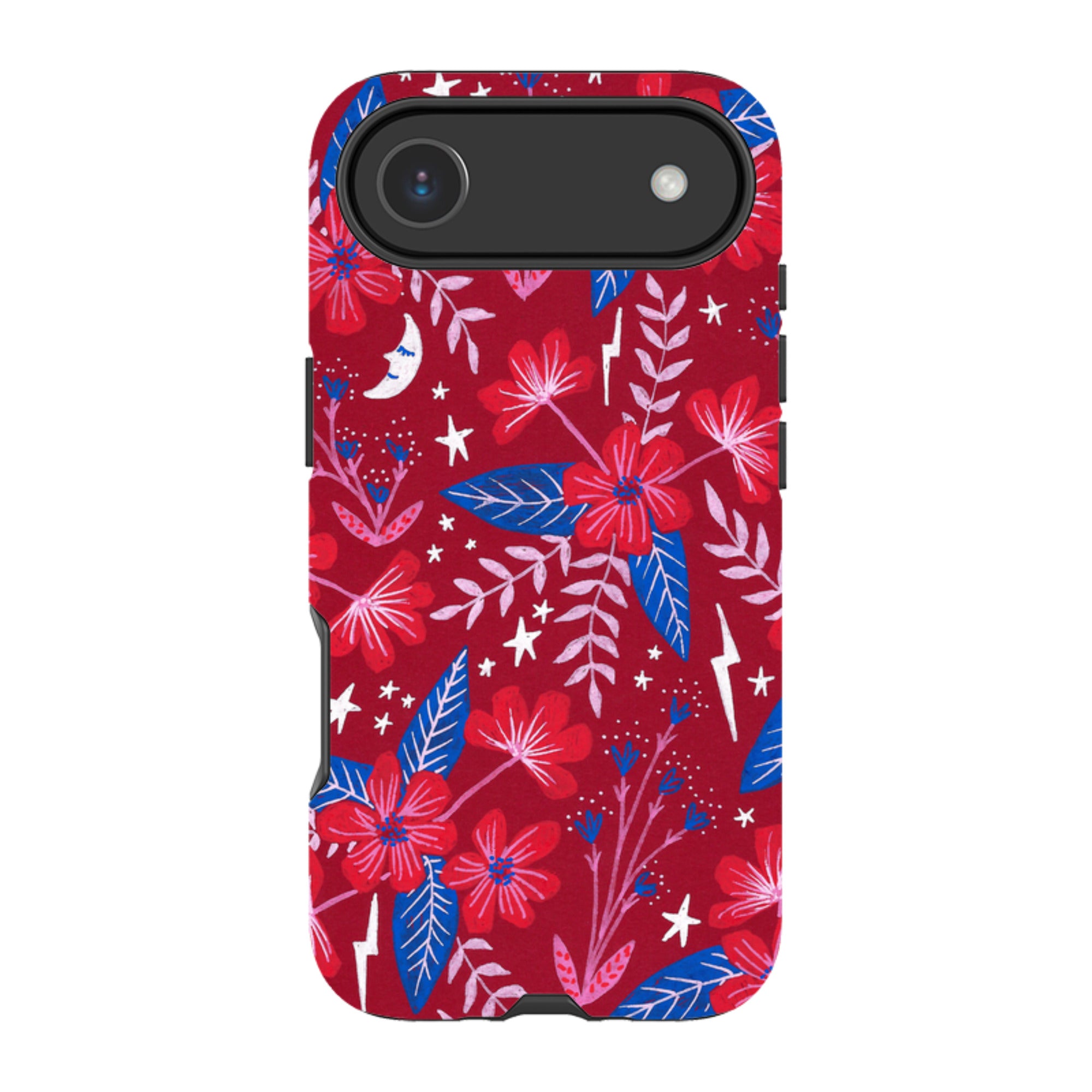 iPhone Tough Case - Red Moon Garden By Lee Foster Wilson