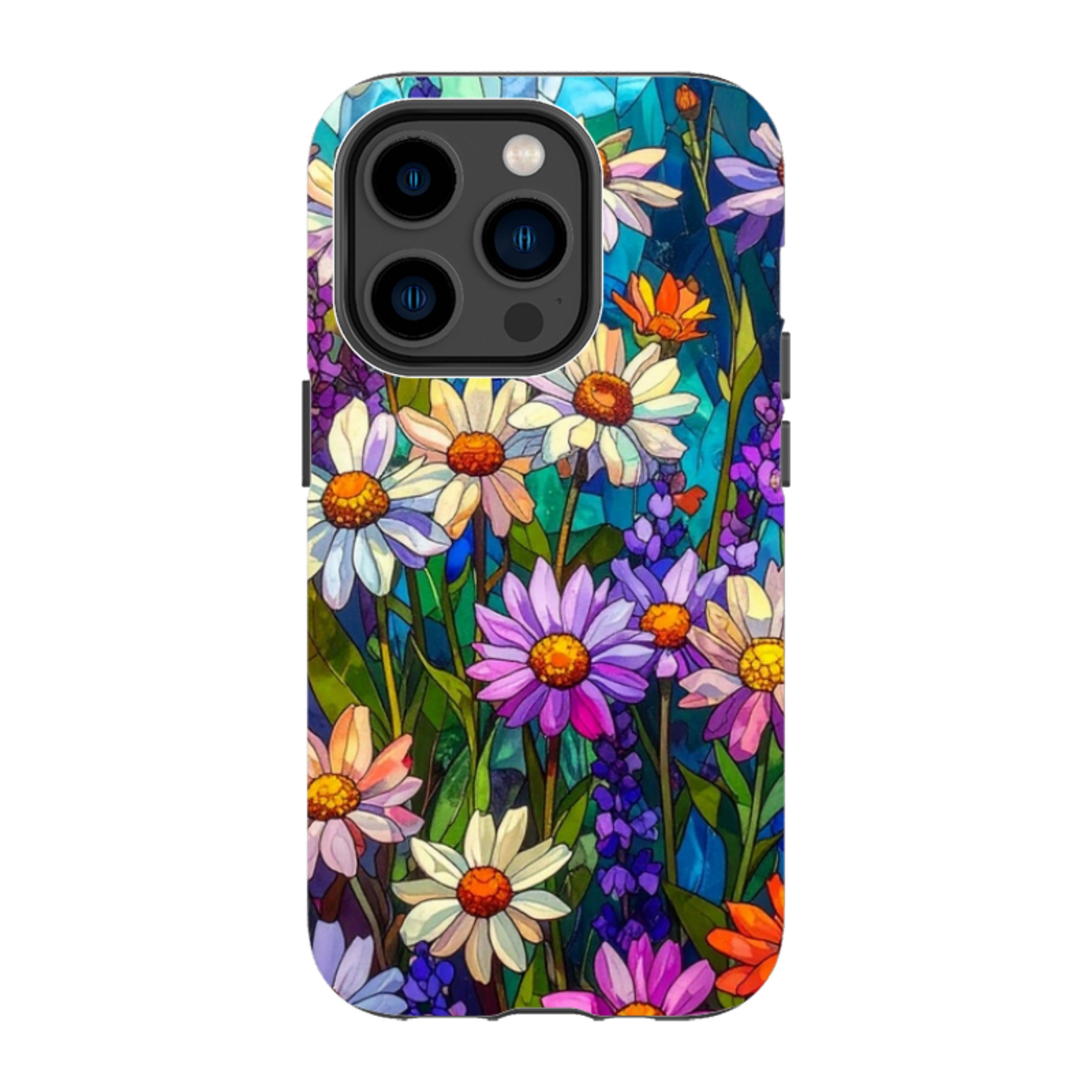 iPhone Tough Case - Purple Daisies