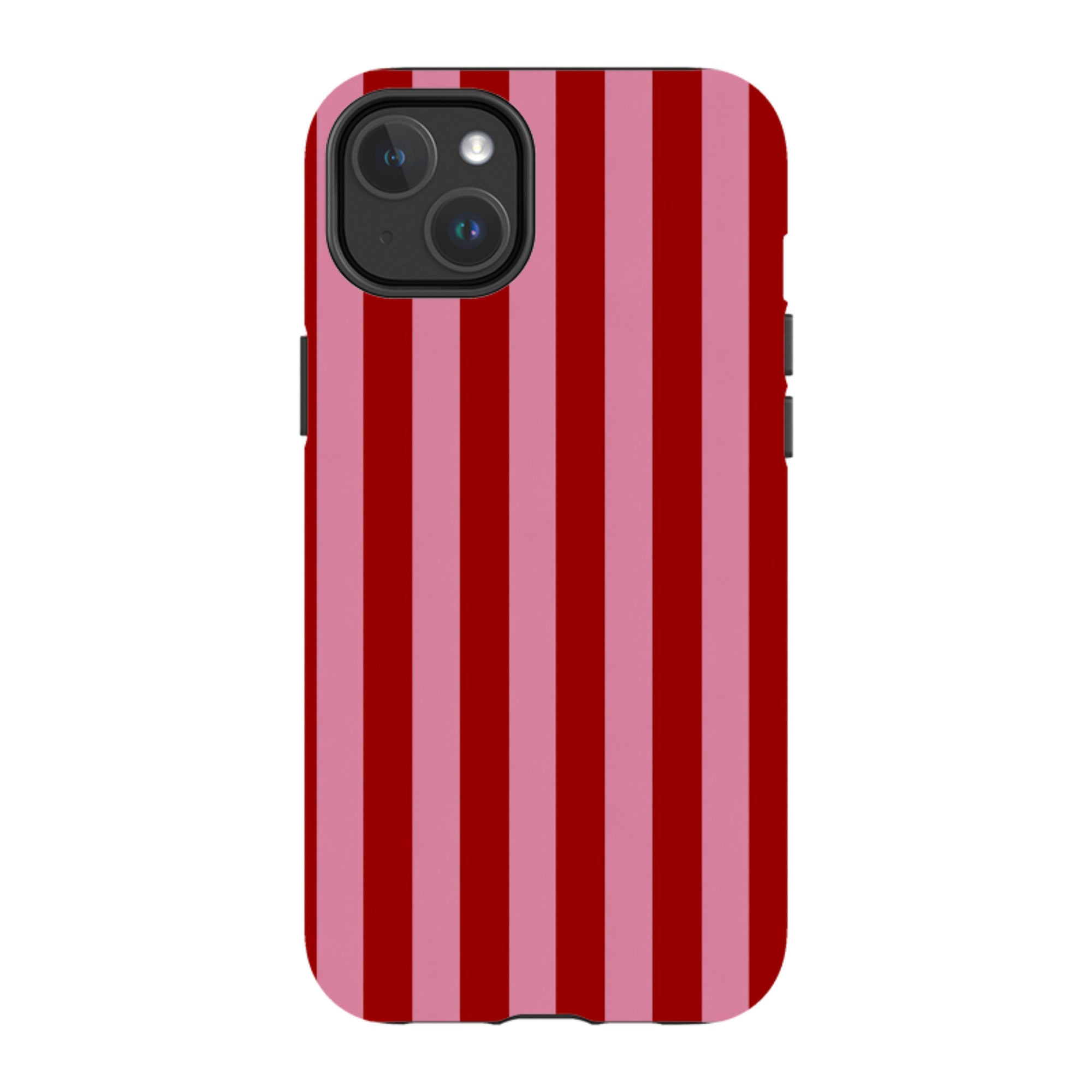 iPhone MagSafe Tough Case - Burgundy & Pink Stripe