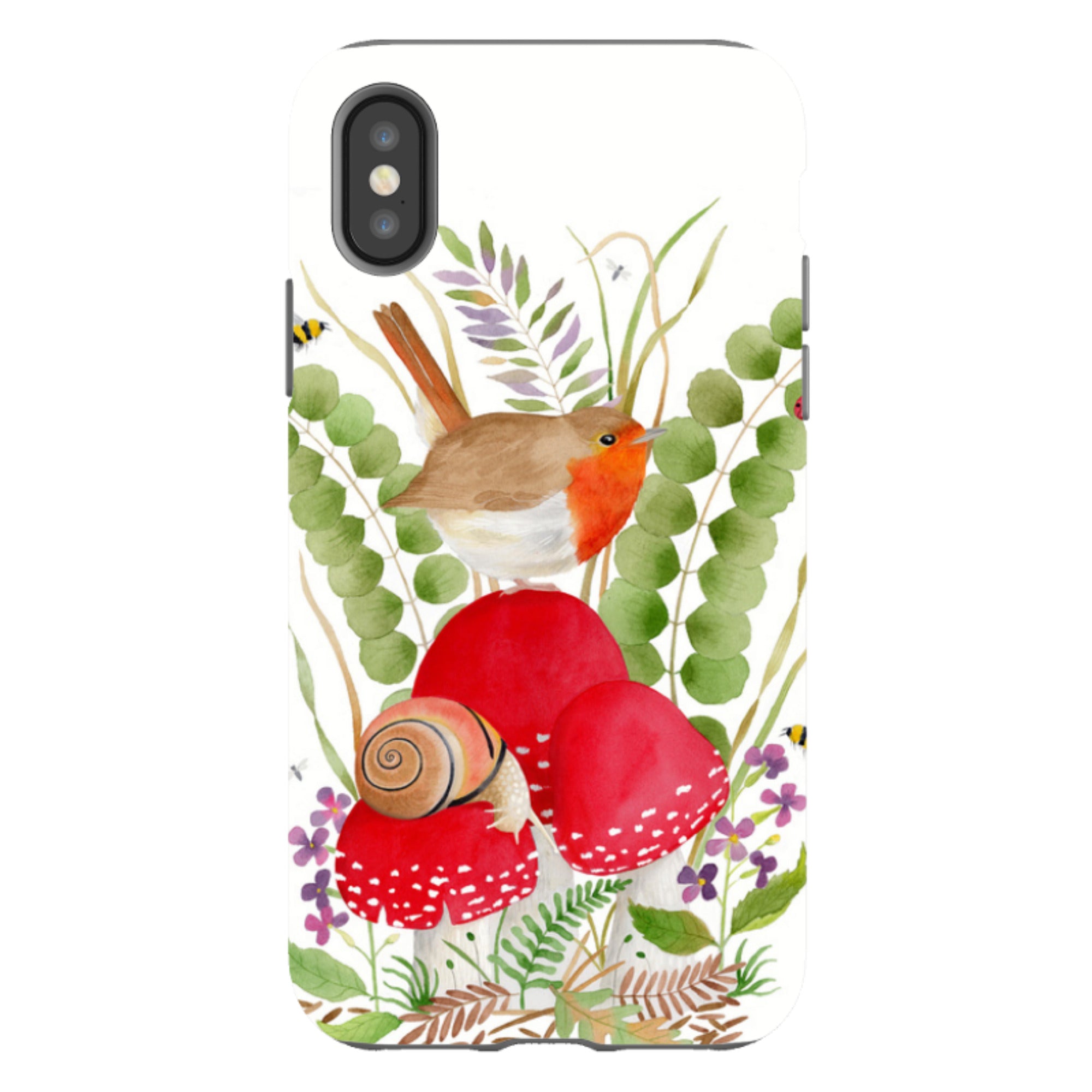 iPhone Tough Case - Robin And Snail By Bex Parkin