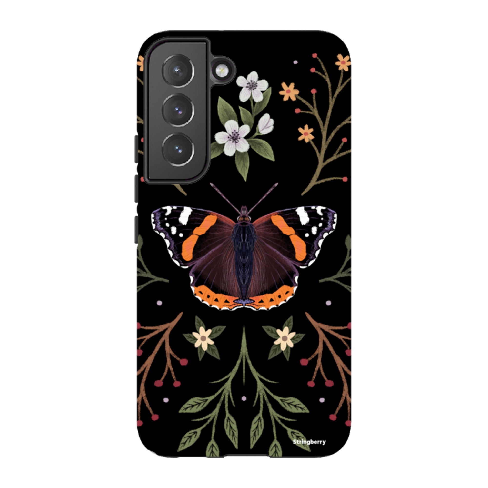 Samsung Tough Case - Red Admiral Butterfly By Anna Stead