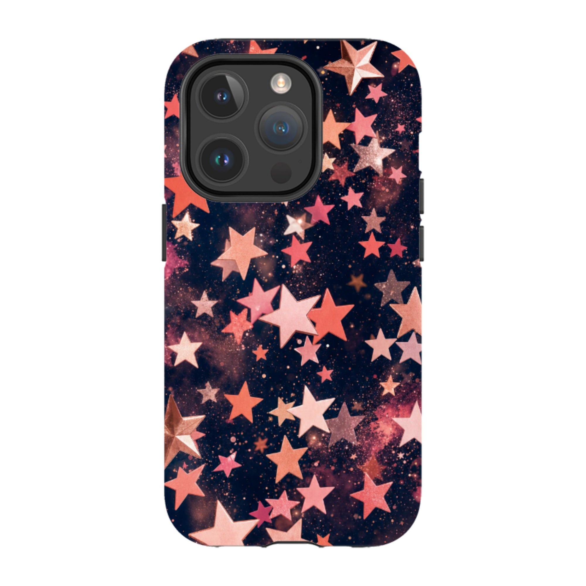 iPhone MagSafe Tough Case - Rose Gold Galaxy Star