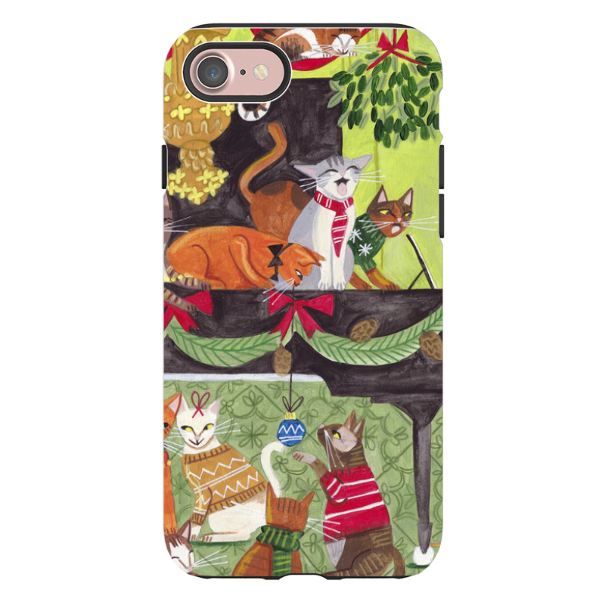 iPhone Tough Case - Christmas Cats II By Caroline Bonne Muller