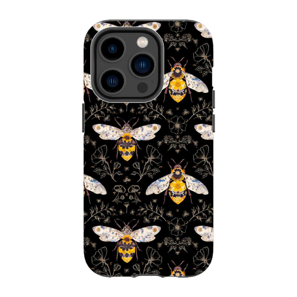 iPhone Tough Case - Midnight Bumble Bee Multi By Helen Ahpornsiri