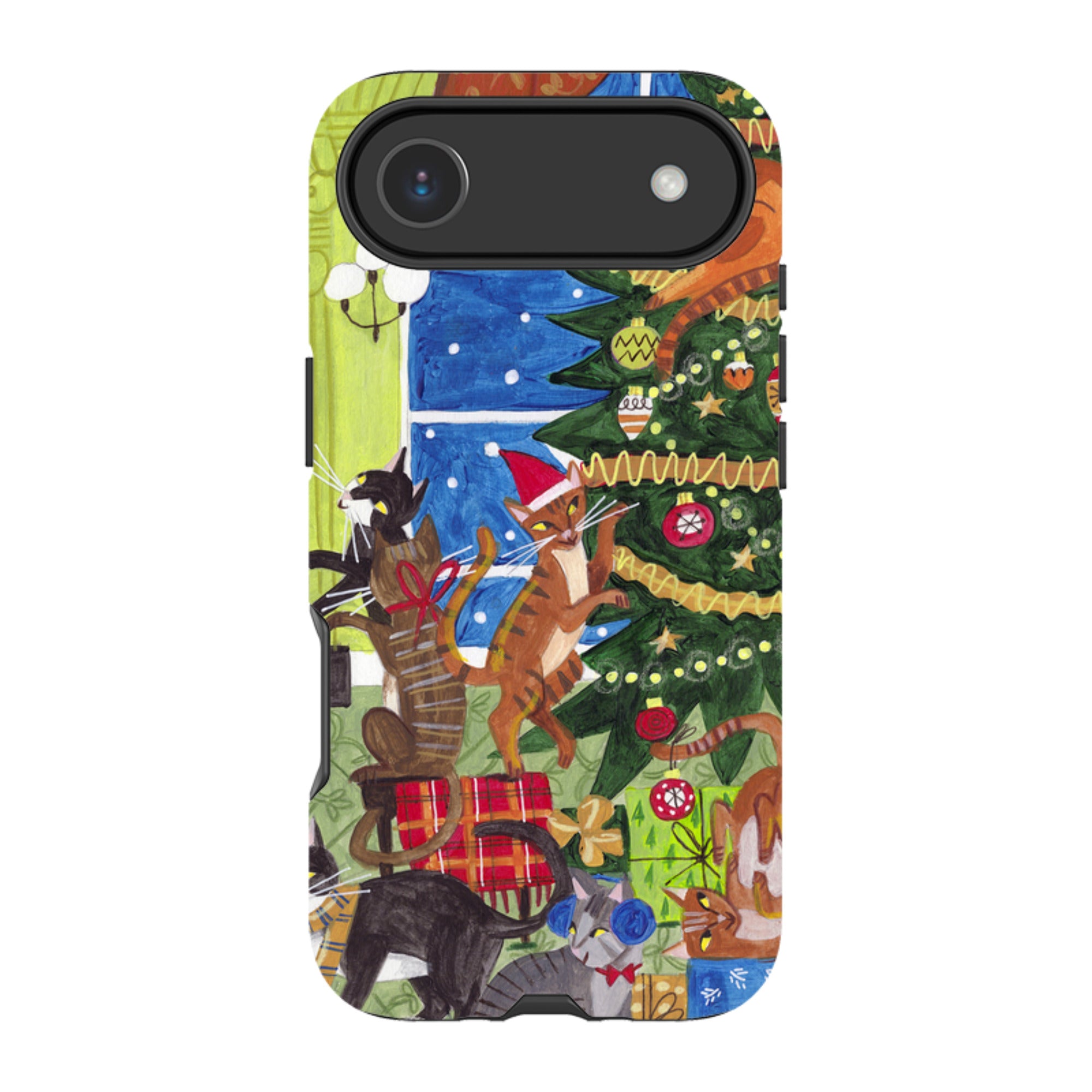 iPhone Tough Case - Christmas Cats By Caroline Bonne Muller