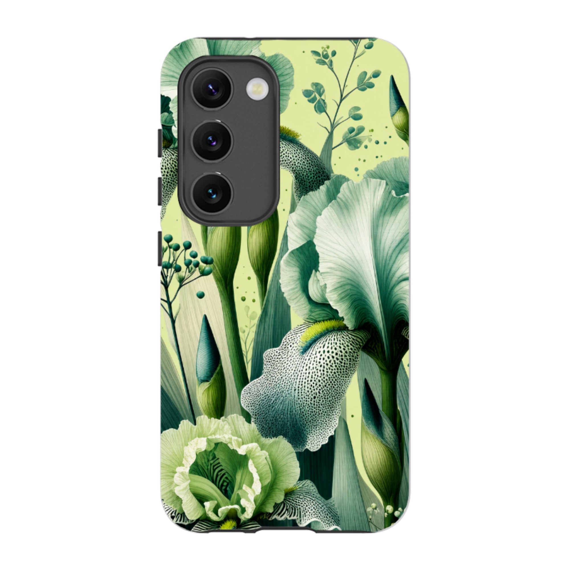 Samsung Tough Case - Sage Green Iris Floral