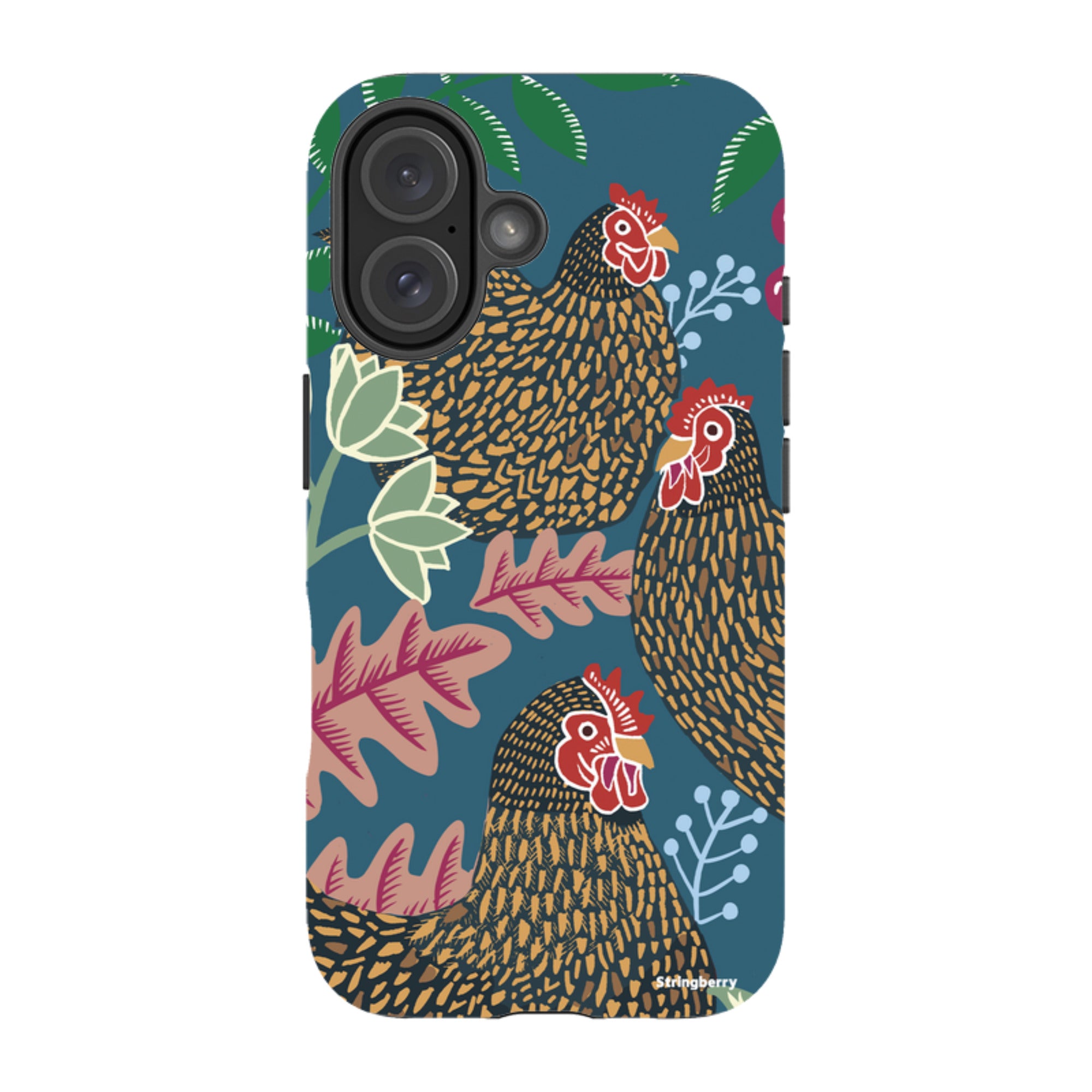 iPhone Tough Case - Three French Hens By Kate Heiss