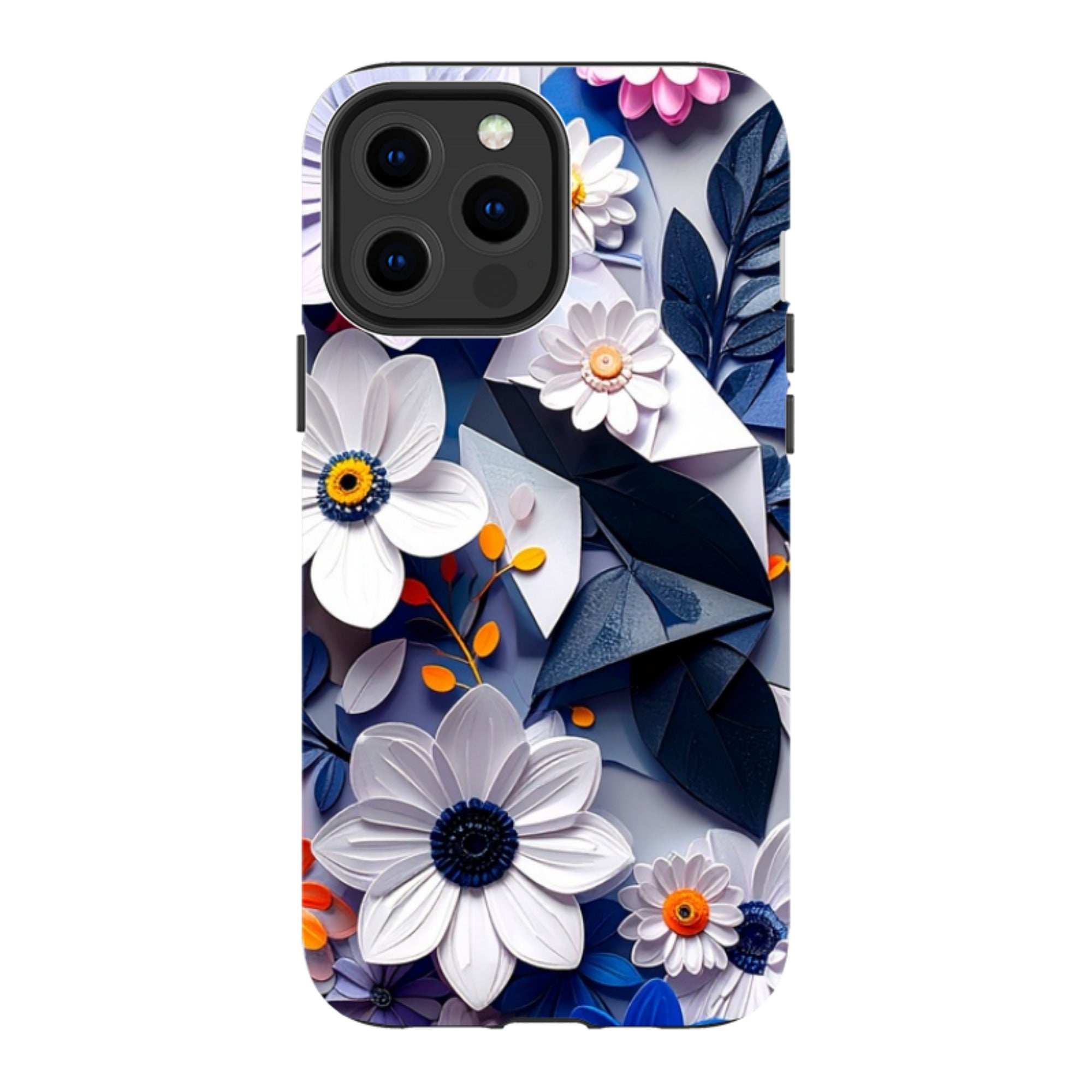 iPhone MagSafe Tough Case - Summer Blue Florals