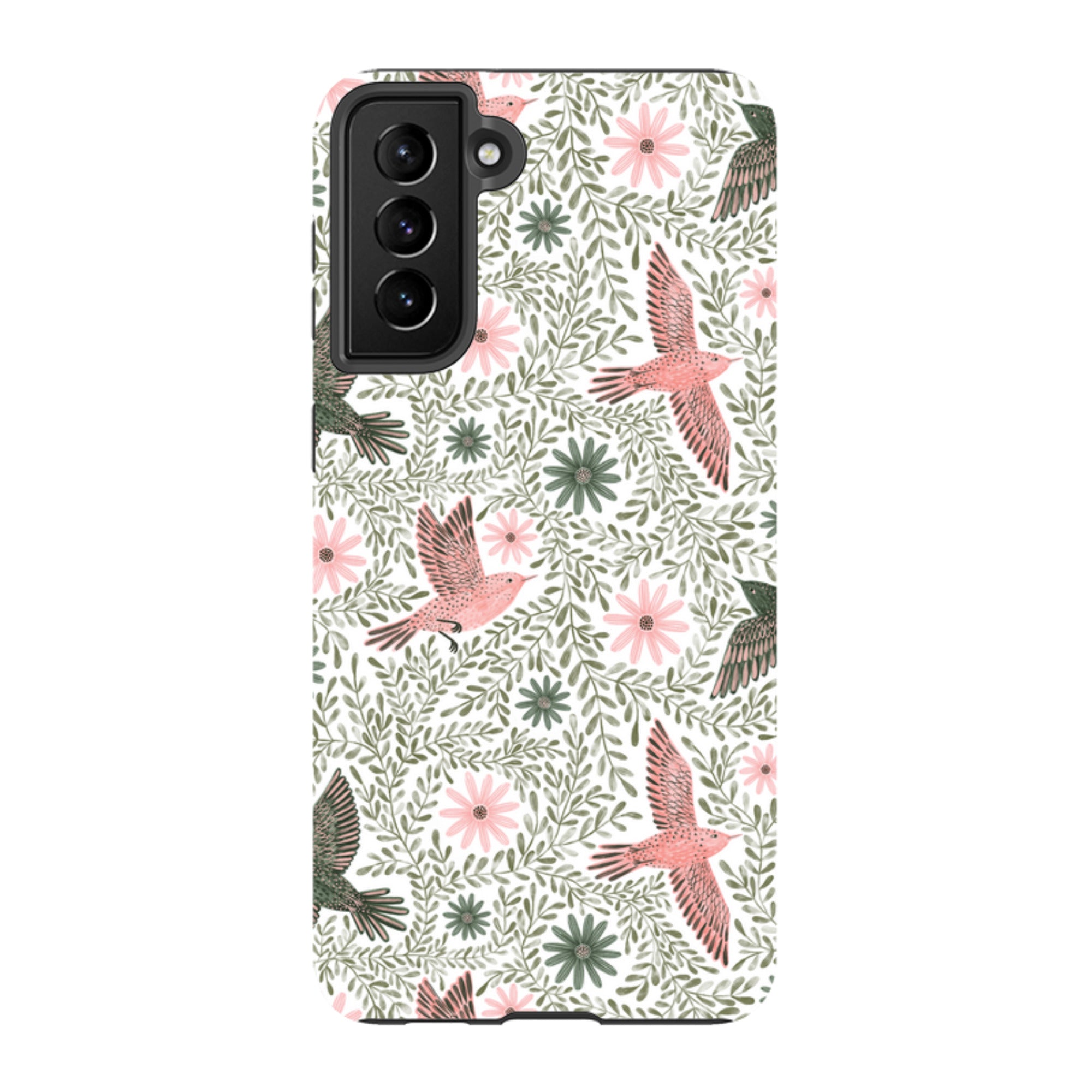 Samsung Tough Case - Bird Pattern Green By Lee Foster Wilson
