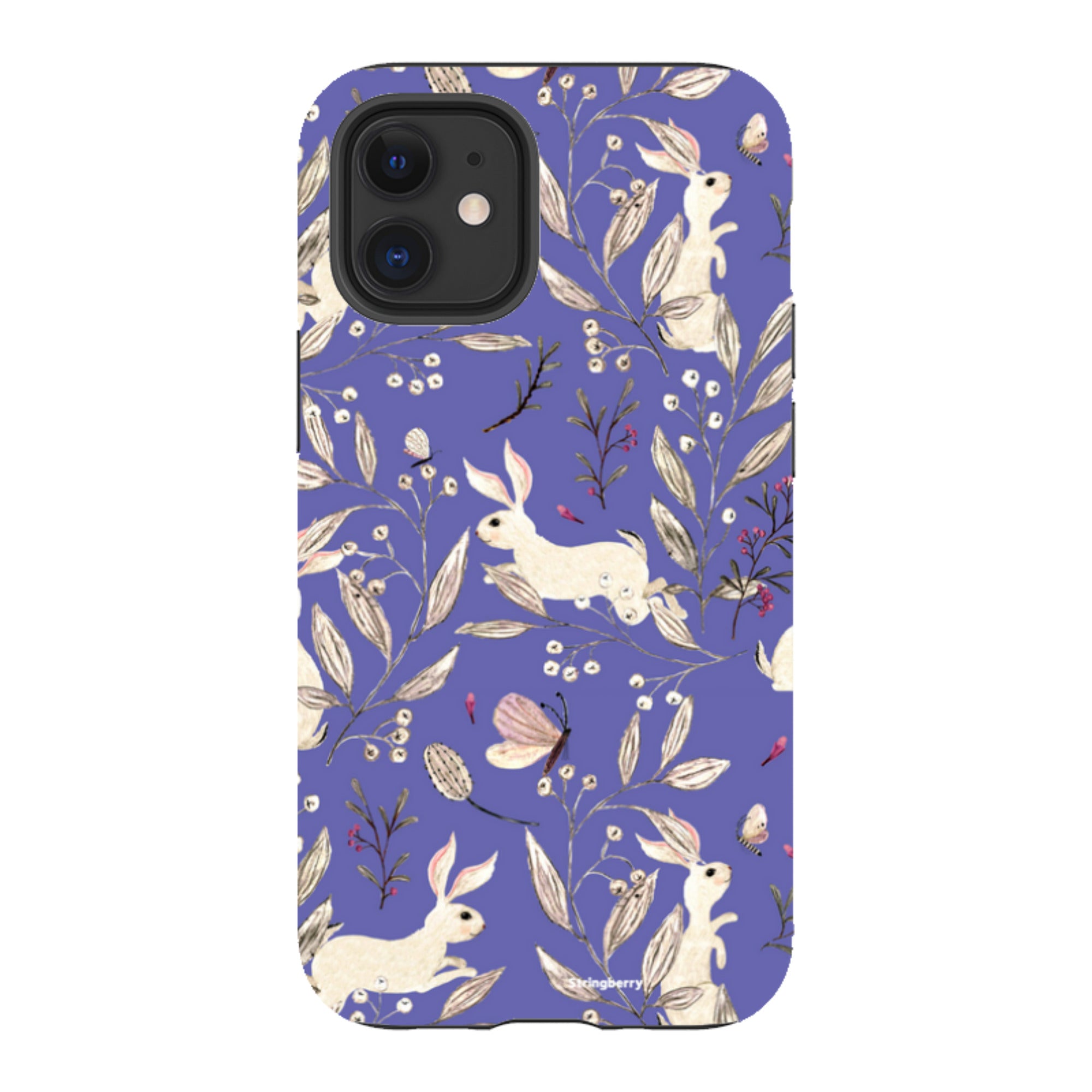 iPhone Tough Case - Bunnies Periwinkle By Katherine Quinn