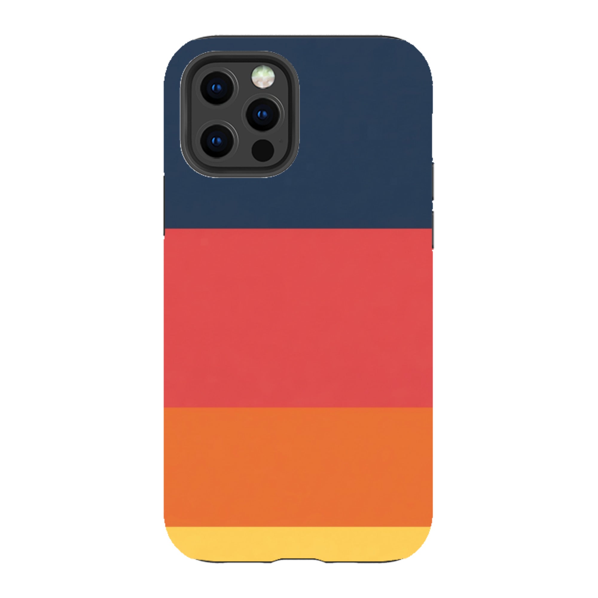iPhone Tough Case - Navy Blue & Orange Gingham
