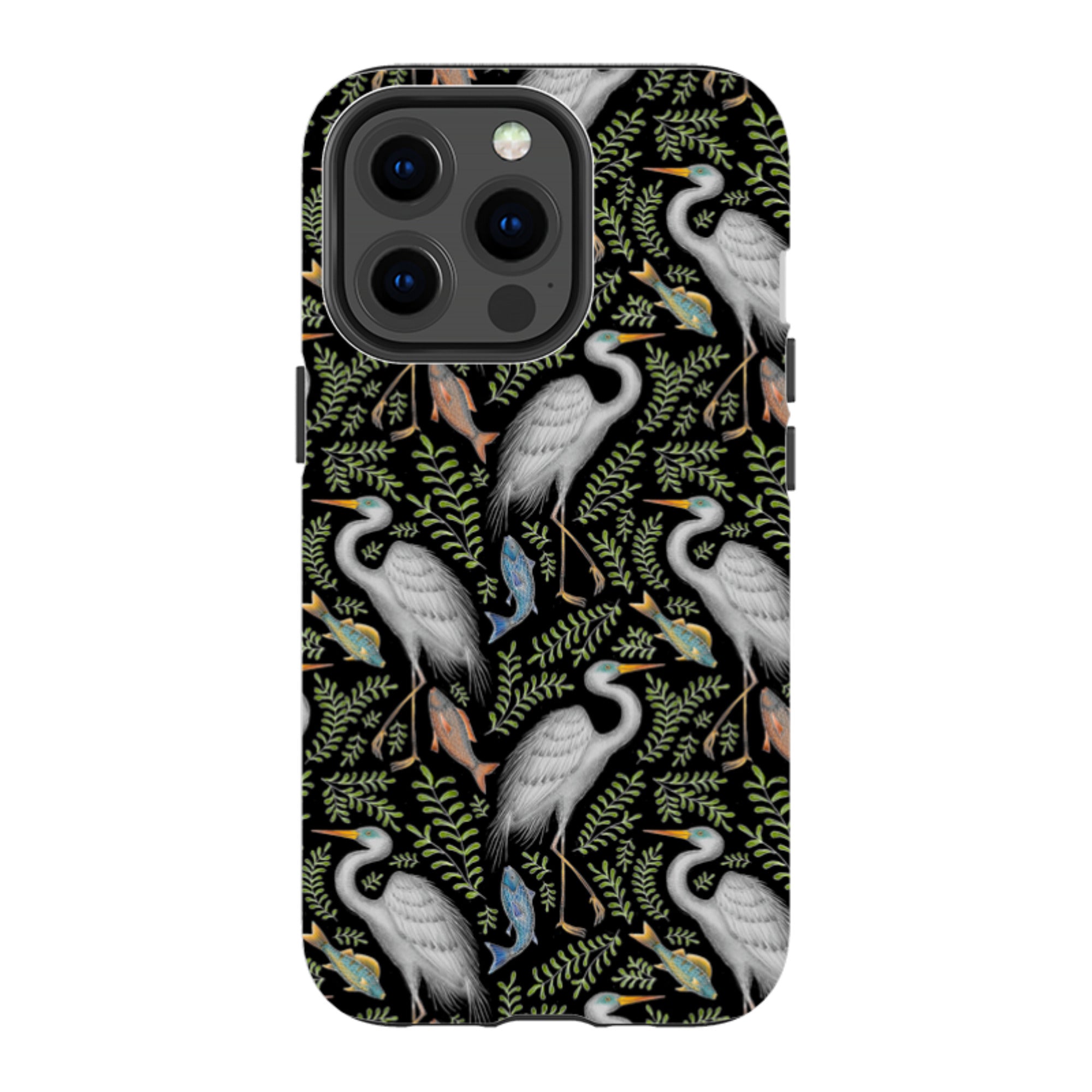 iPhone Tough Case - Egret Pattern By Catherine Rowe