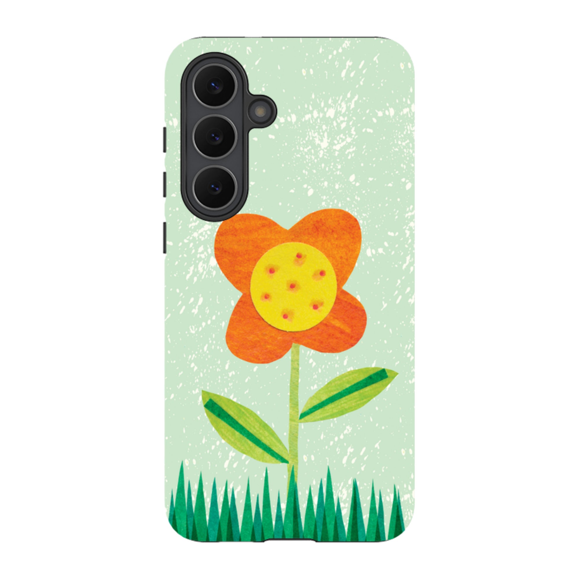 Samsung Tough Case - Orange Flower By Tracey English