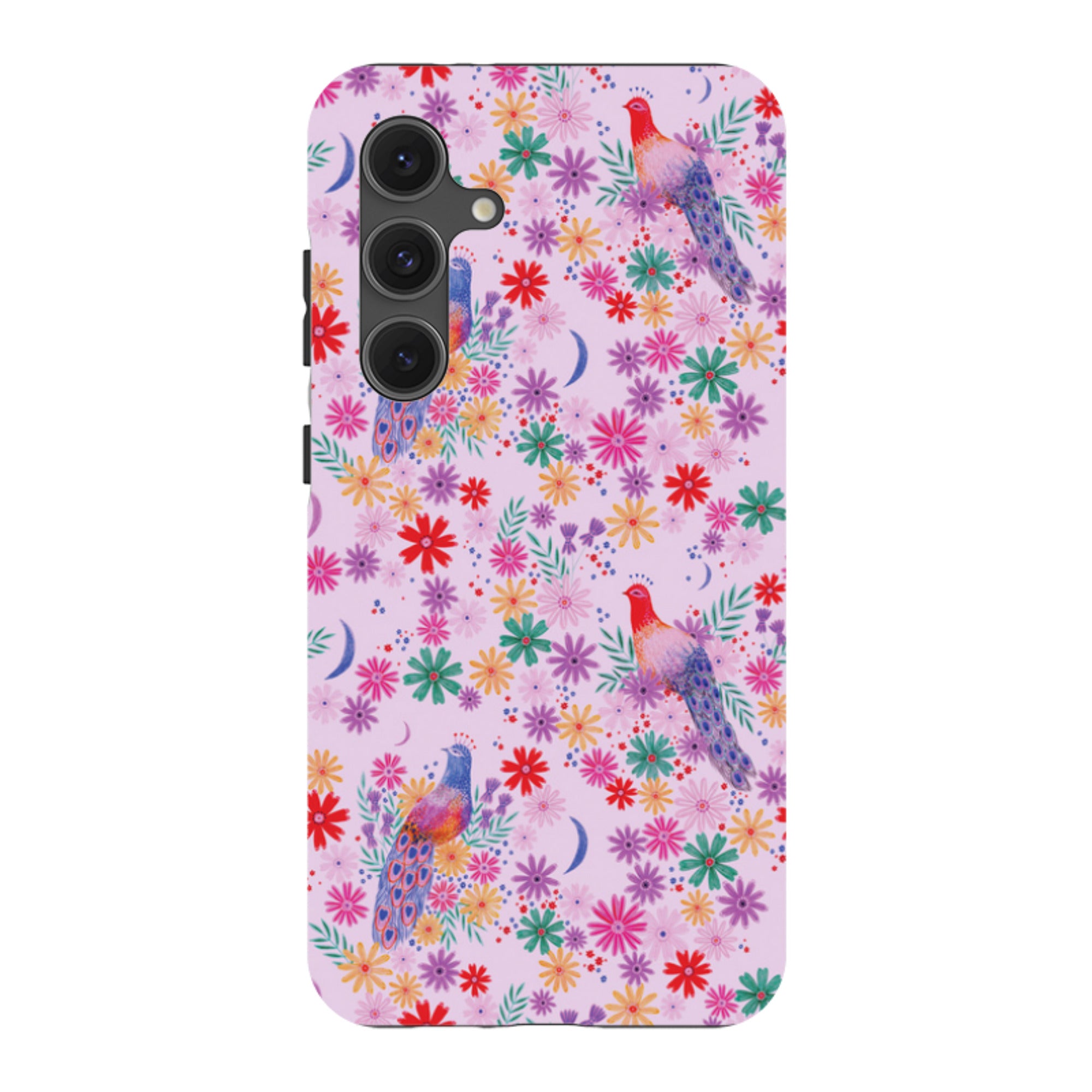 Samsung Tough Case - Peacock Pattern Lilac By Lee Foster Wilson