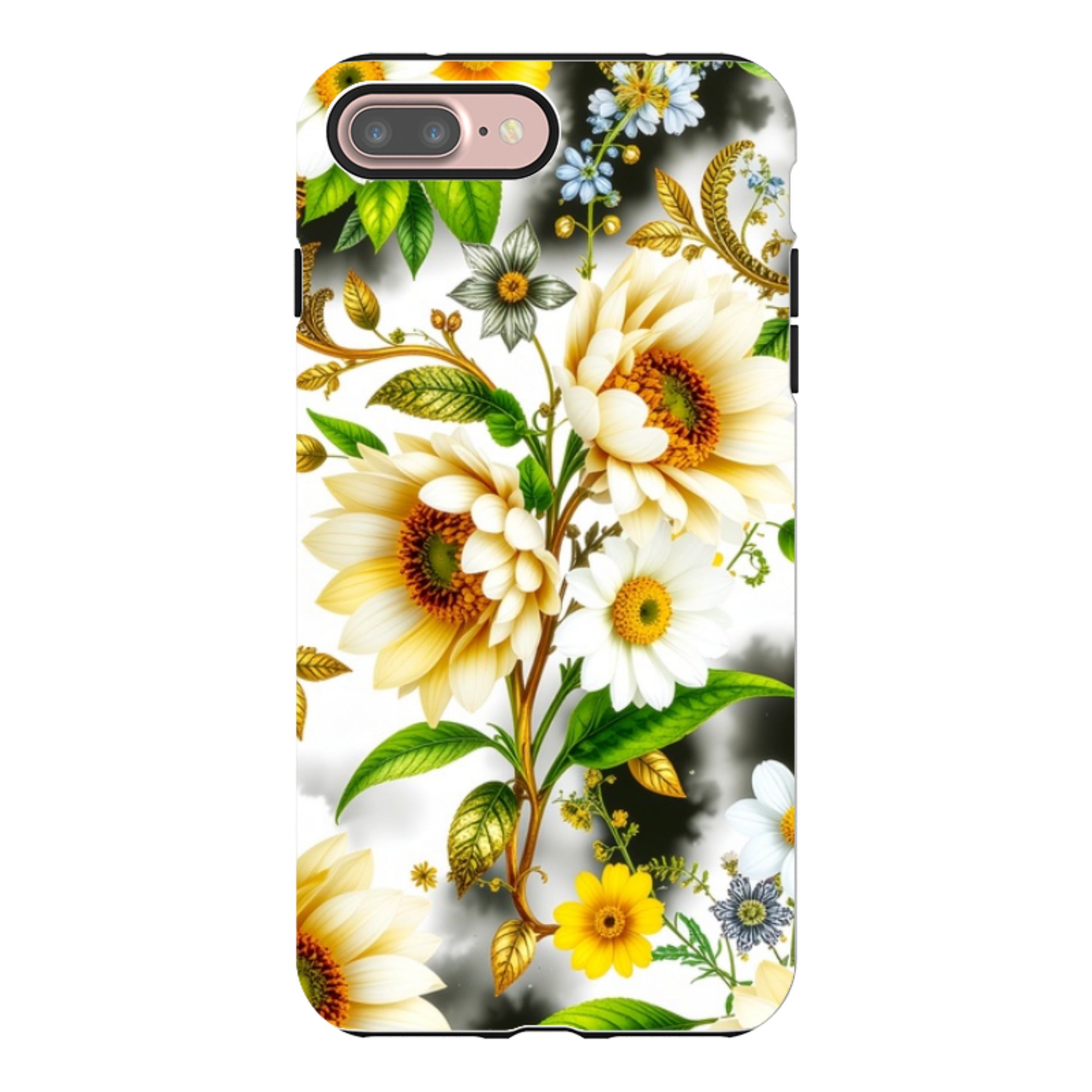 iPhone Case - Gold Flowers