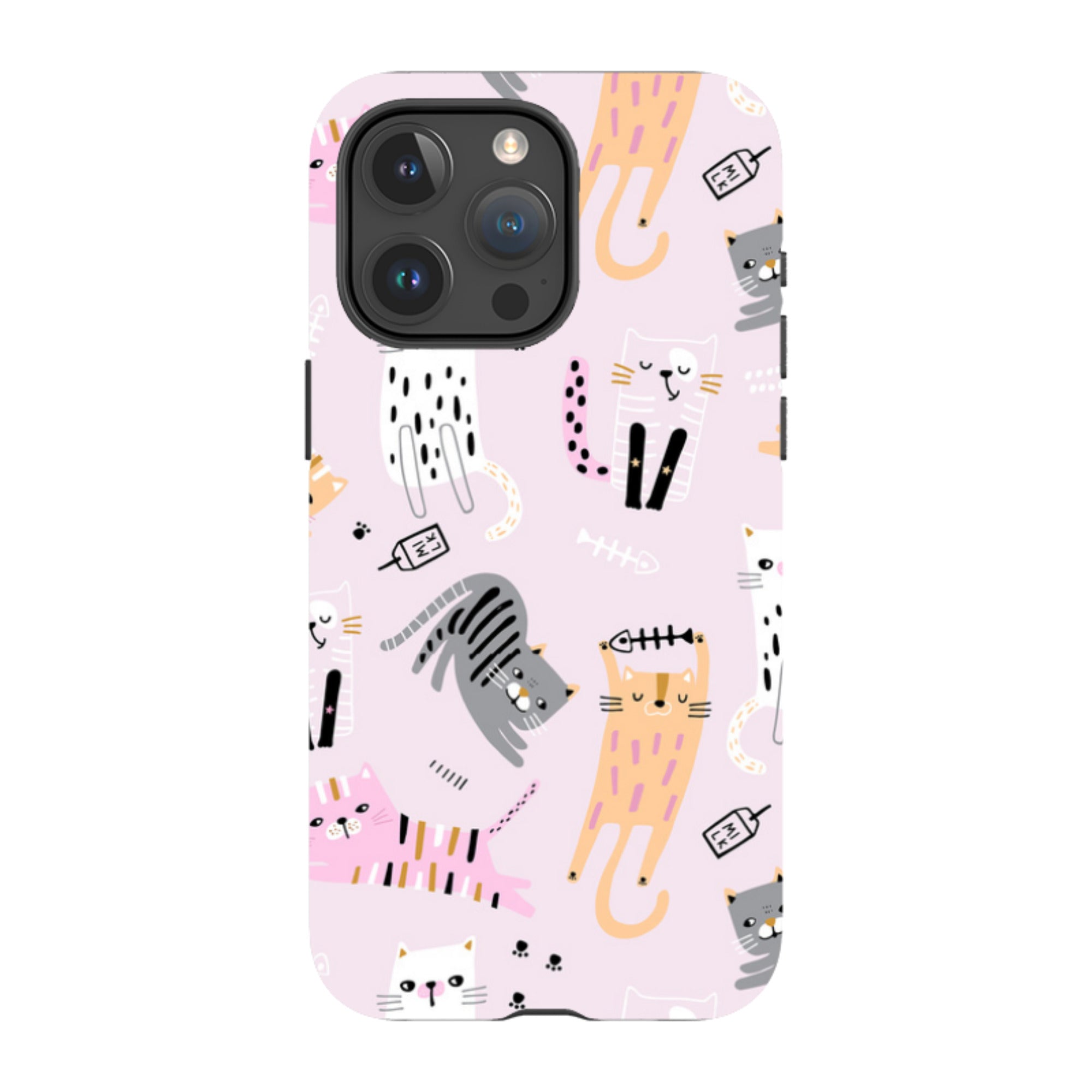 iPhone Tough Case - Cat And Bone Pink