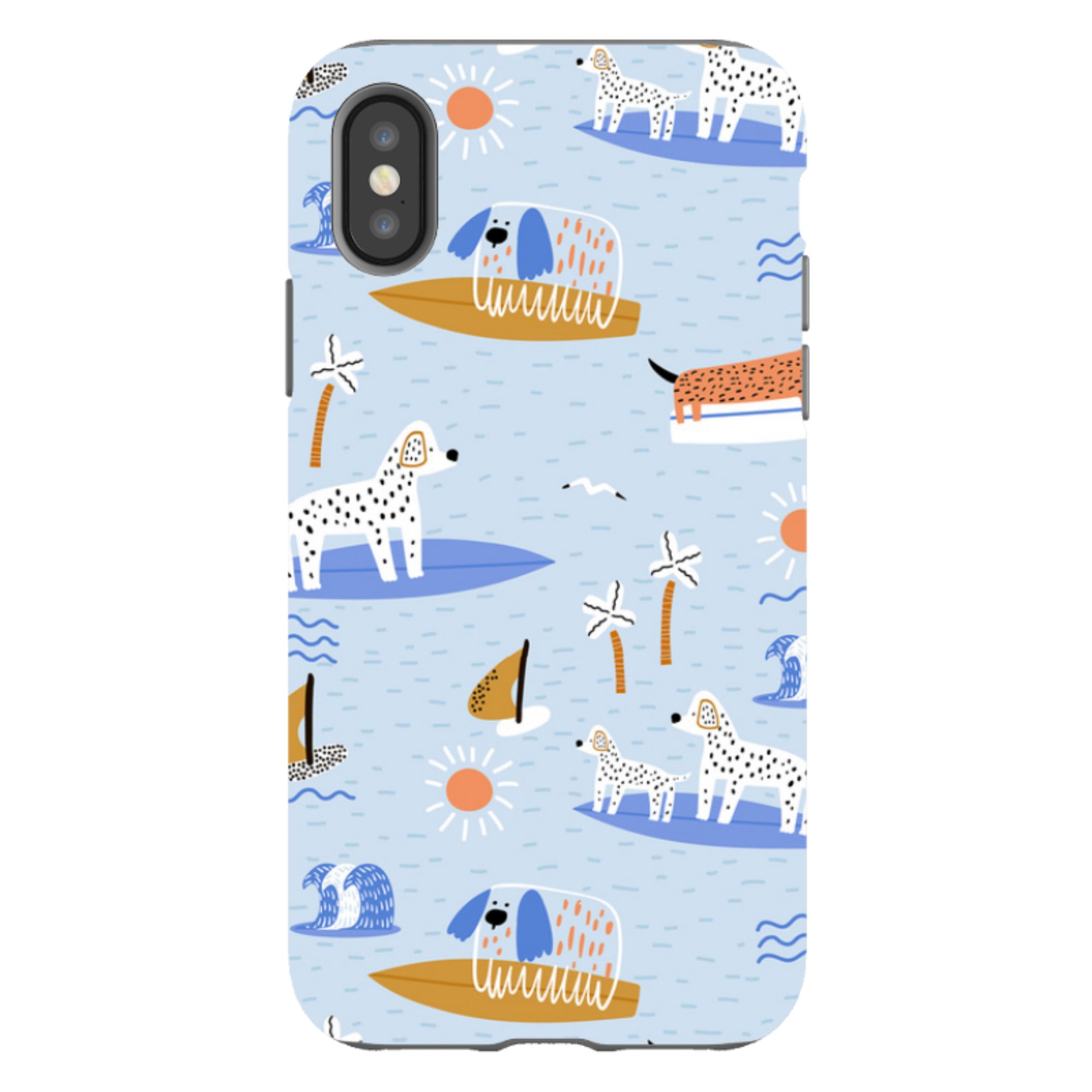 iPhone Tough Case - Surfing Dogs