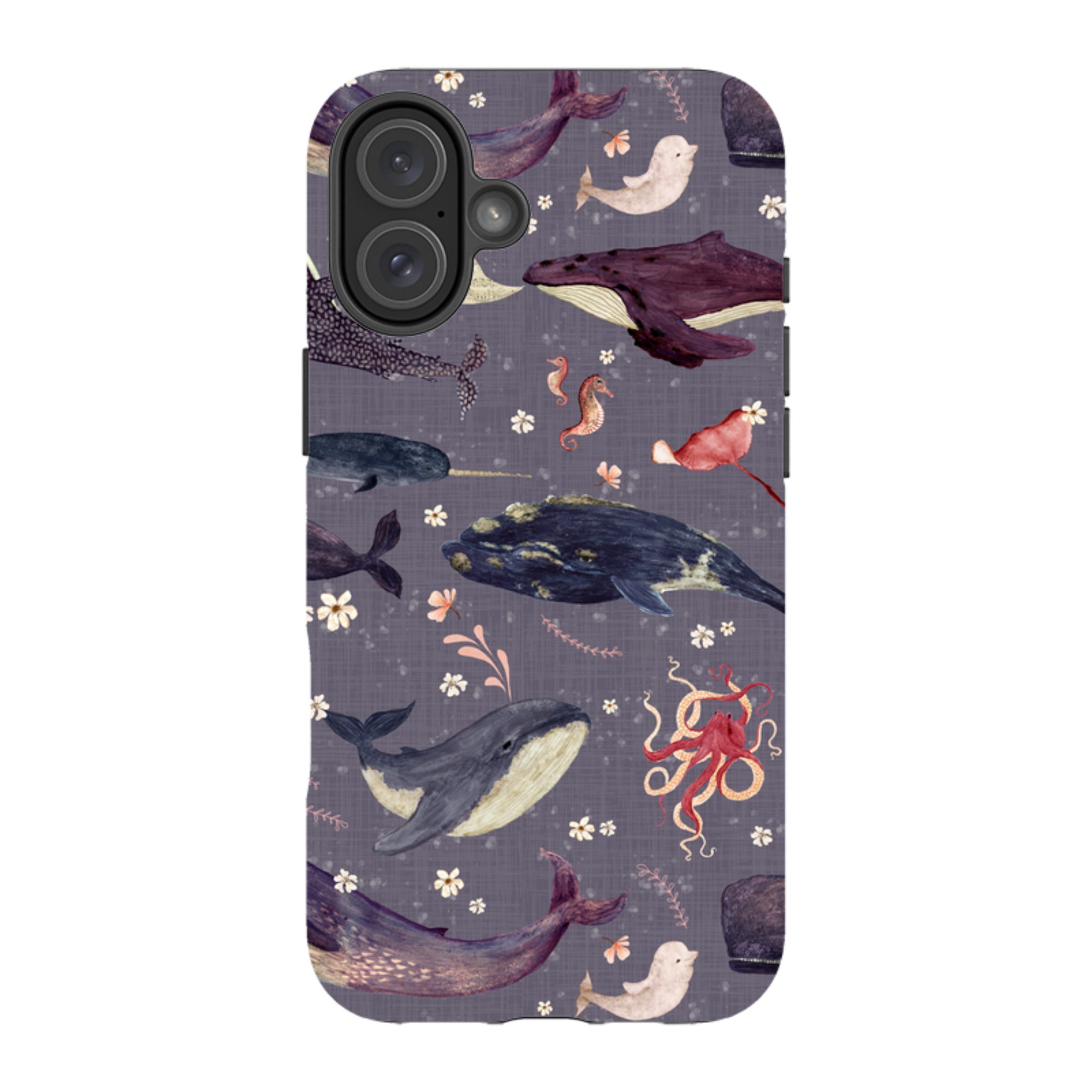 iPhone Tough Case - Whale Song Lavender By Katherine Quinn