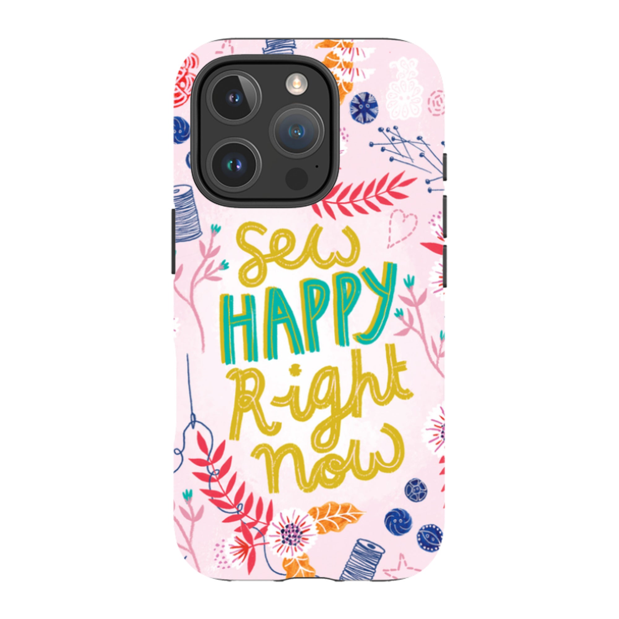 iPhone Tough Case - Sew Happy By Lee Foster Wilson