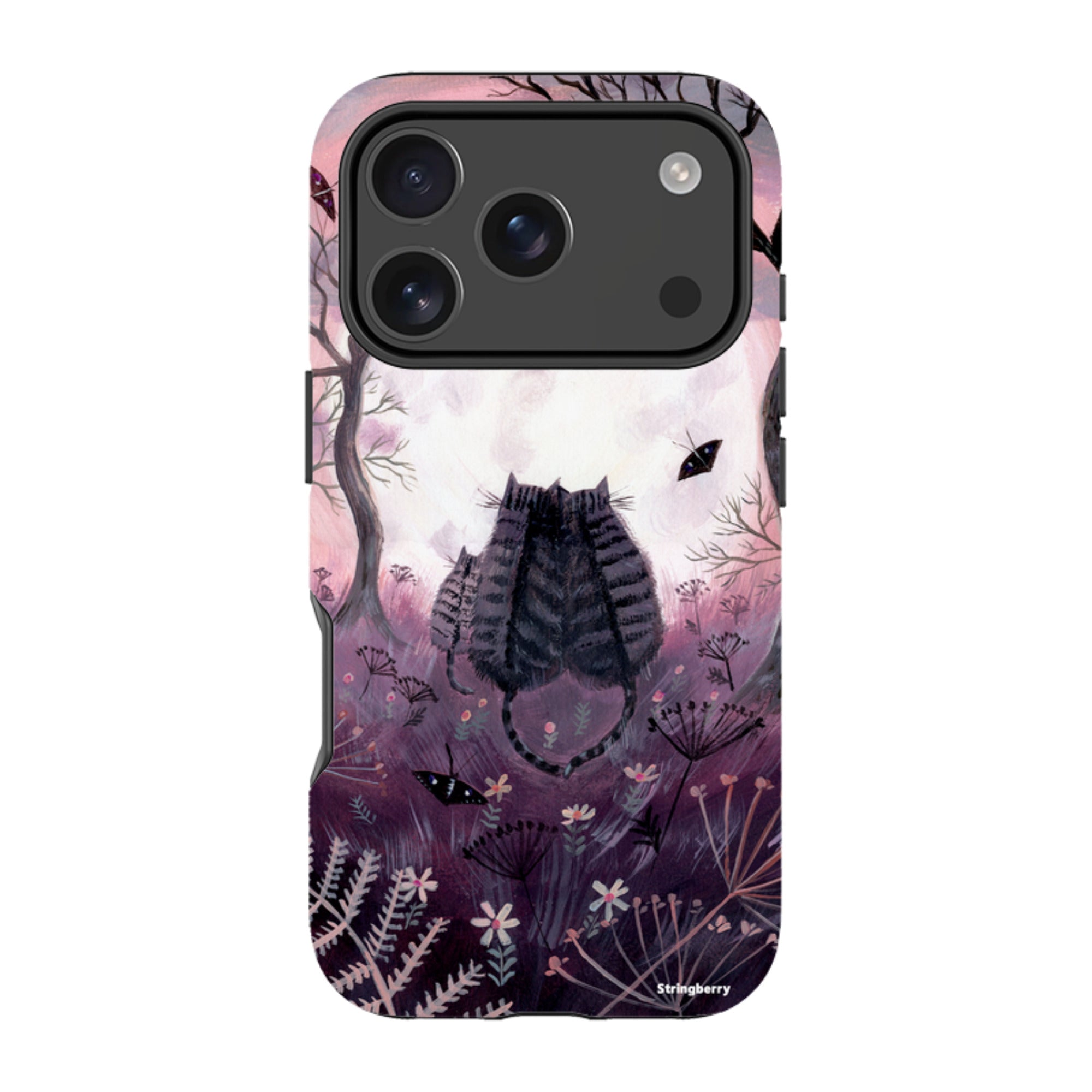 iPhone Tough Case - Spooky Cats By Mary Stubberfield