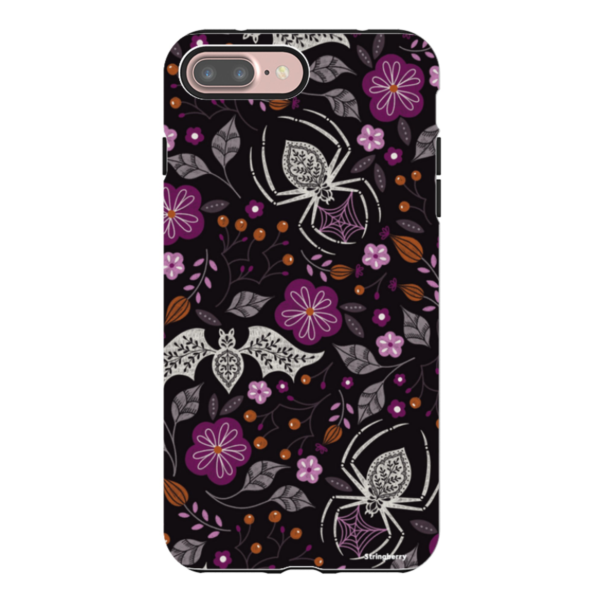 iPhone Tough Case - SpiderBat Black By Jenny Zemanek