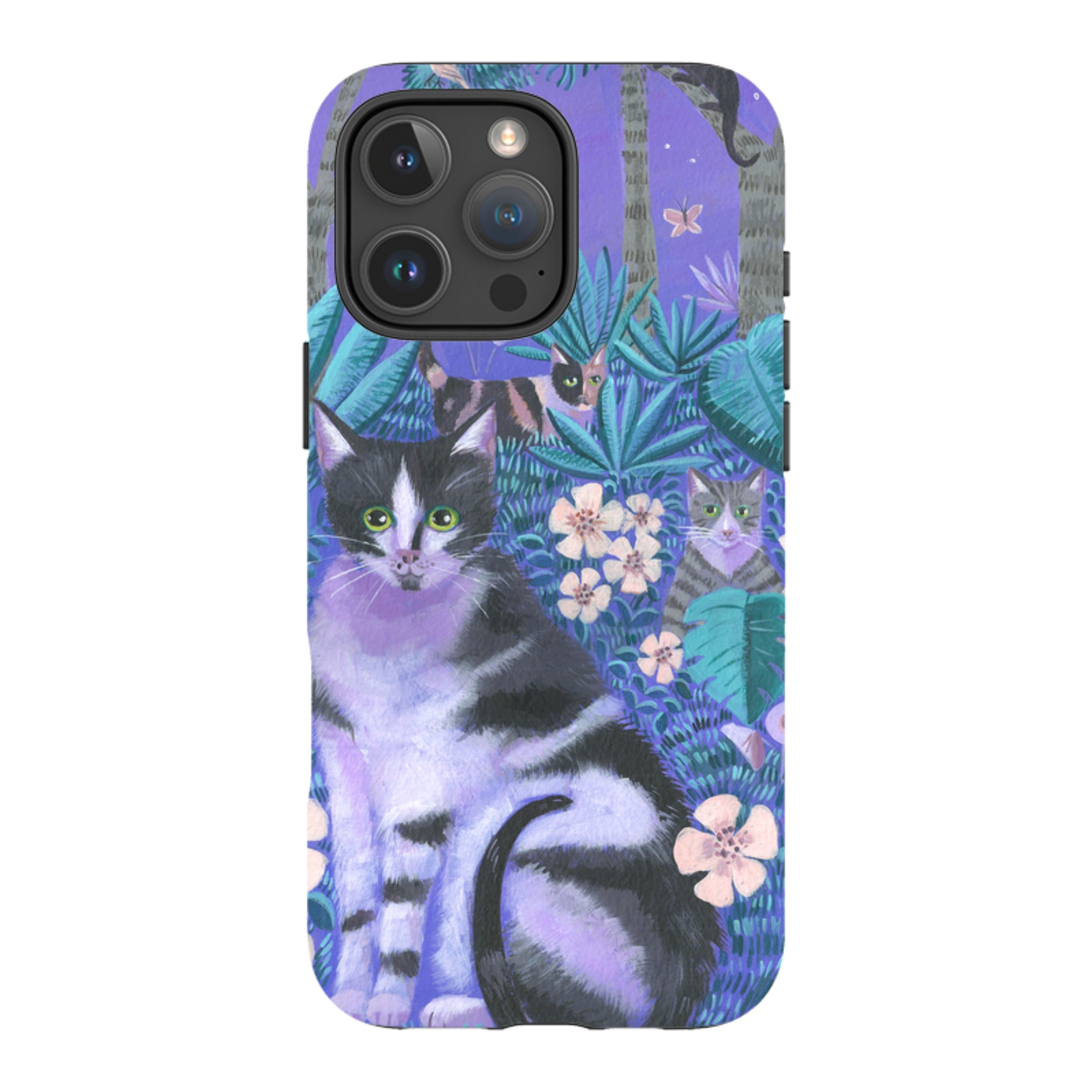 iPhone Tough Case - Night Cats 2 By Mary Stubberfield