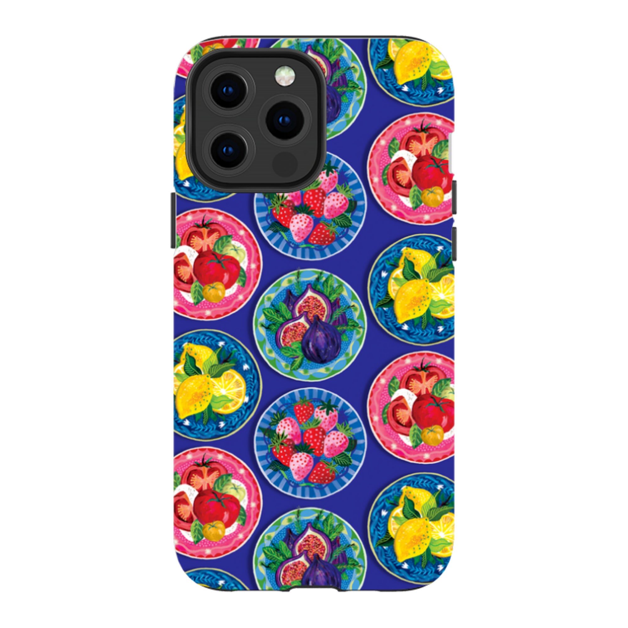 iPhone Tough Case - Summer Plates Blue By Emma Frances Grant