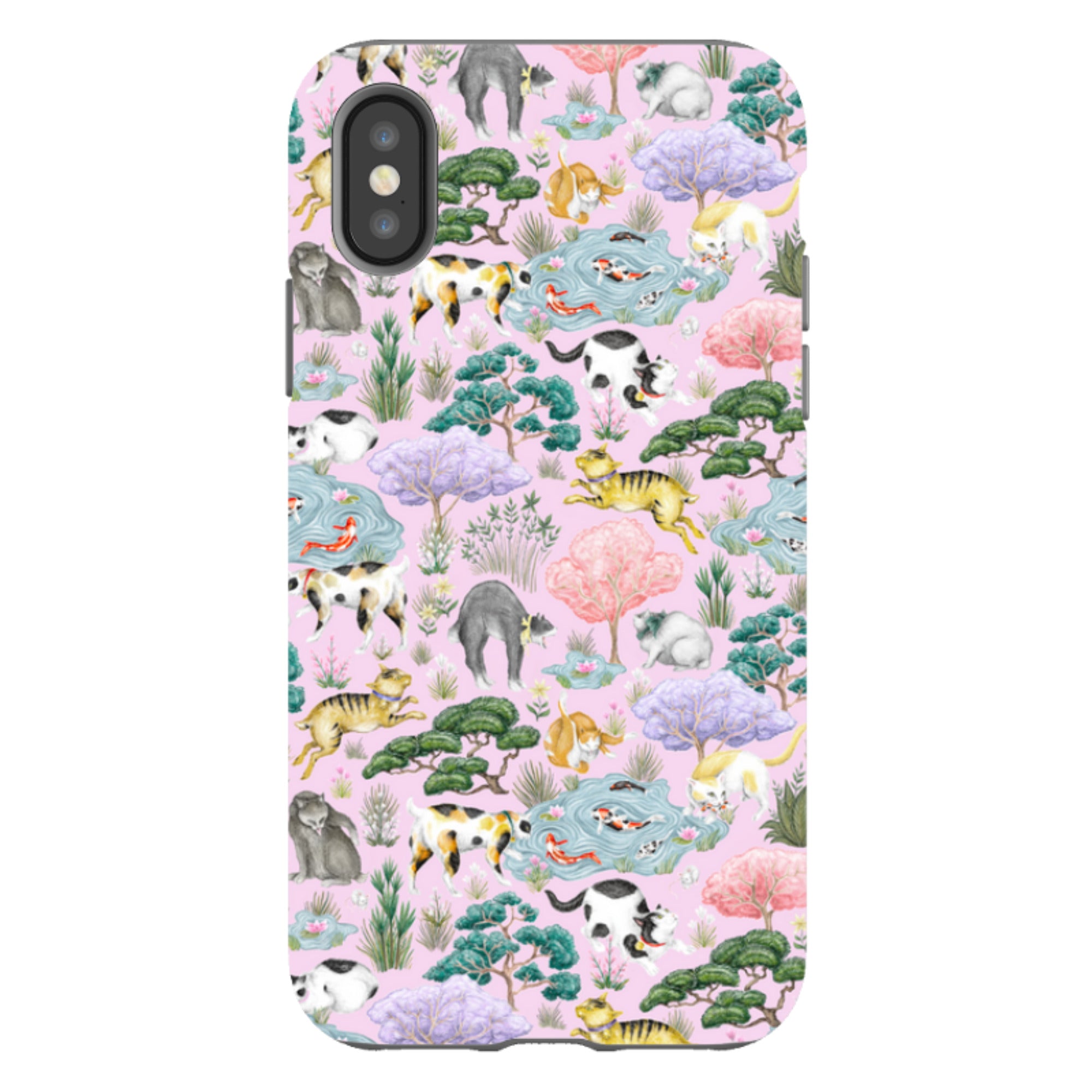 iPhone Tough Case - Cat Garden By Catherine Rowe