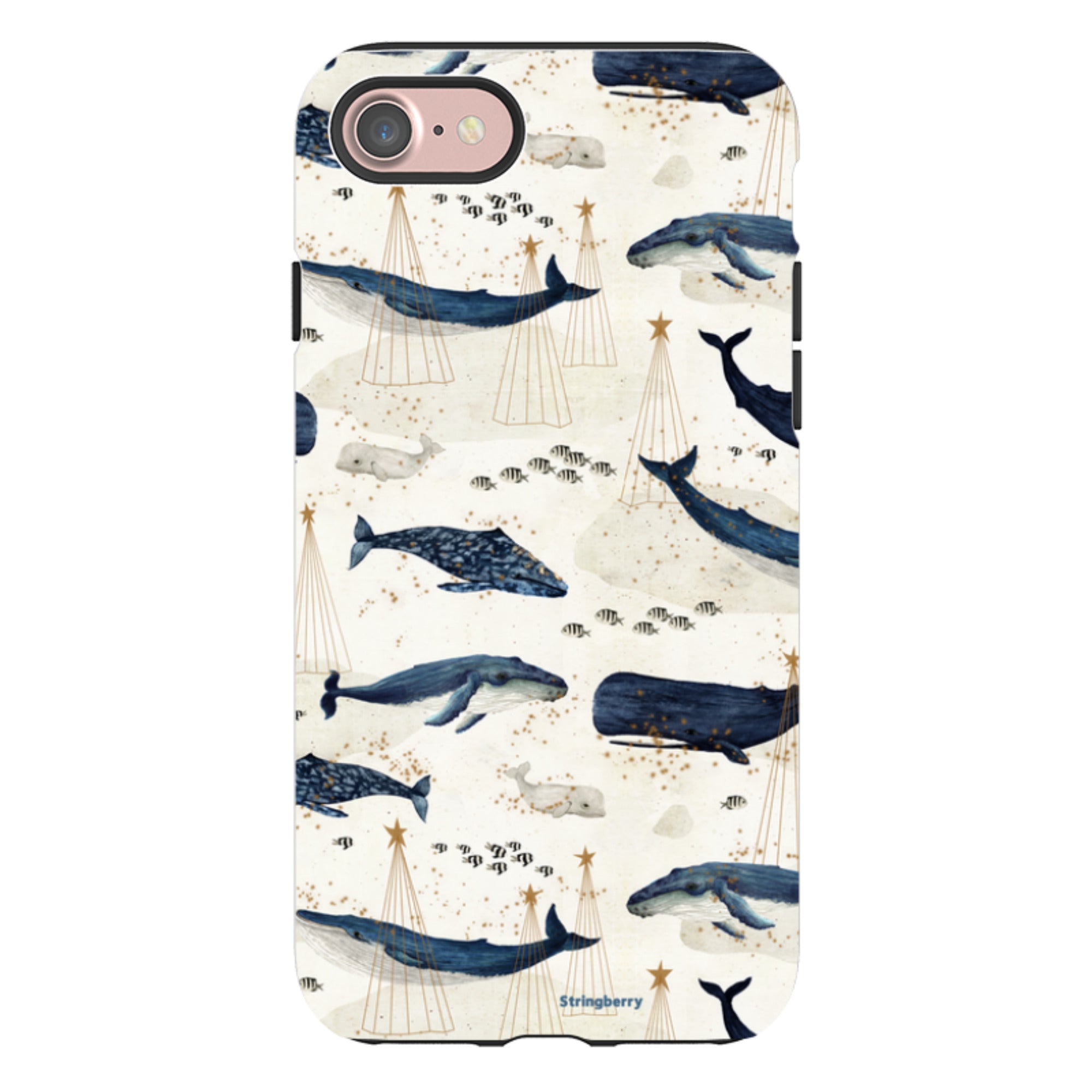 iPhone Tough Case - Christmas Whale III By Katherine Quinn