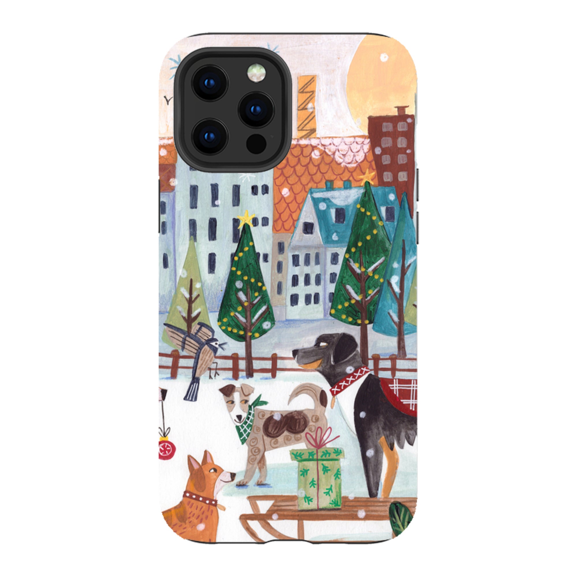 iPhone Tough Case - Christmas Dogs By Caroline Bonne Muller