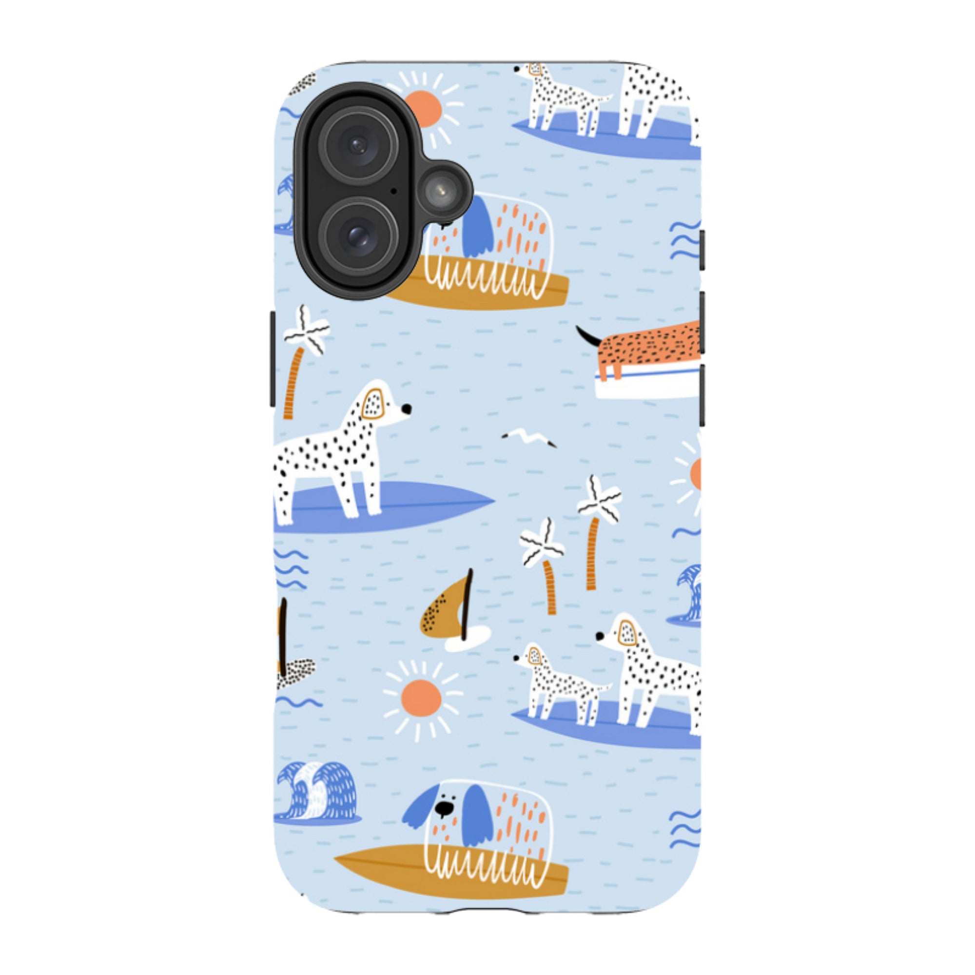 iPhone Tough Case - Surfing Dogs