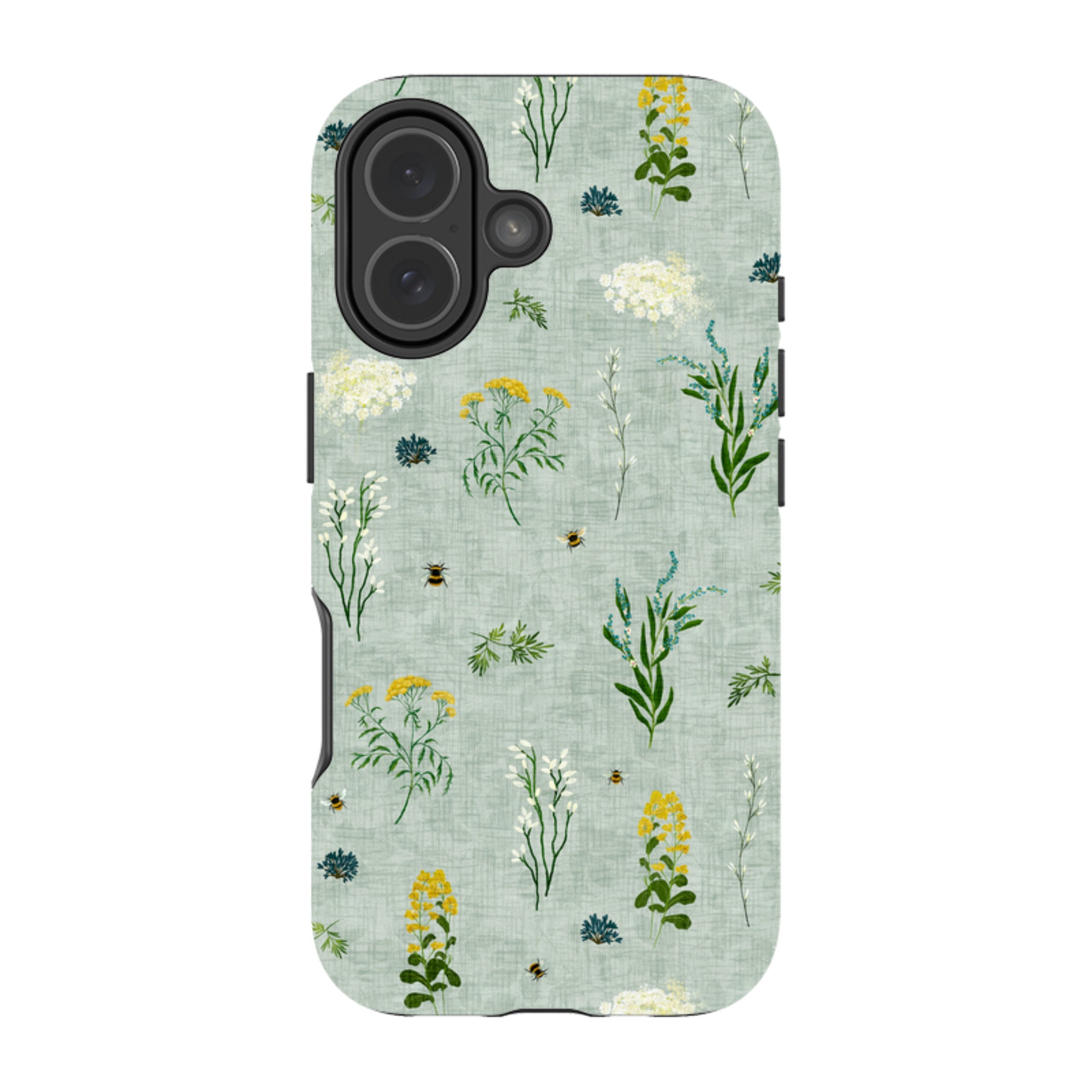 iPhone Tough Case - Song Bird Florals and Bees By Katherine Quinn