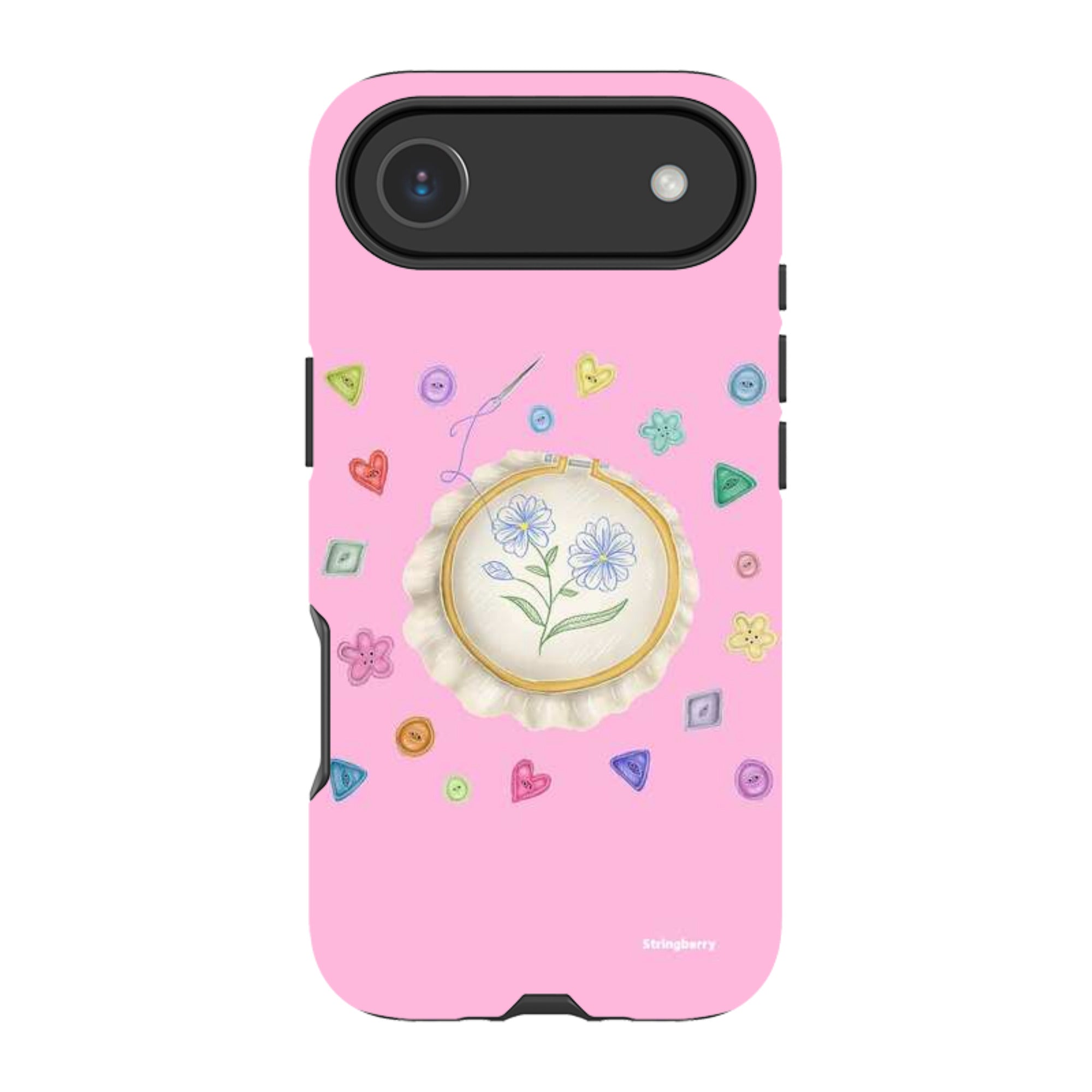 iPhone MagSafe Tough Case -  Flower Buttons Needlework By Catherine Rowe