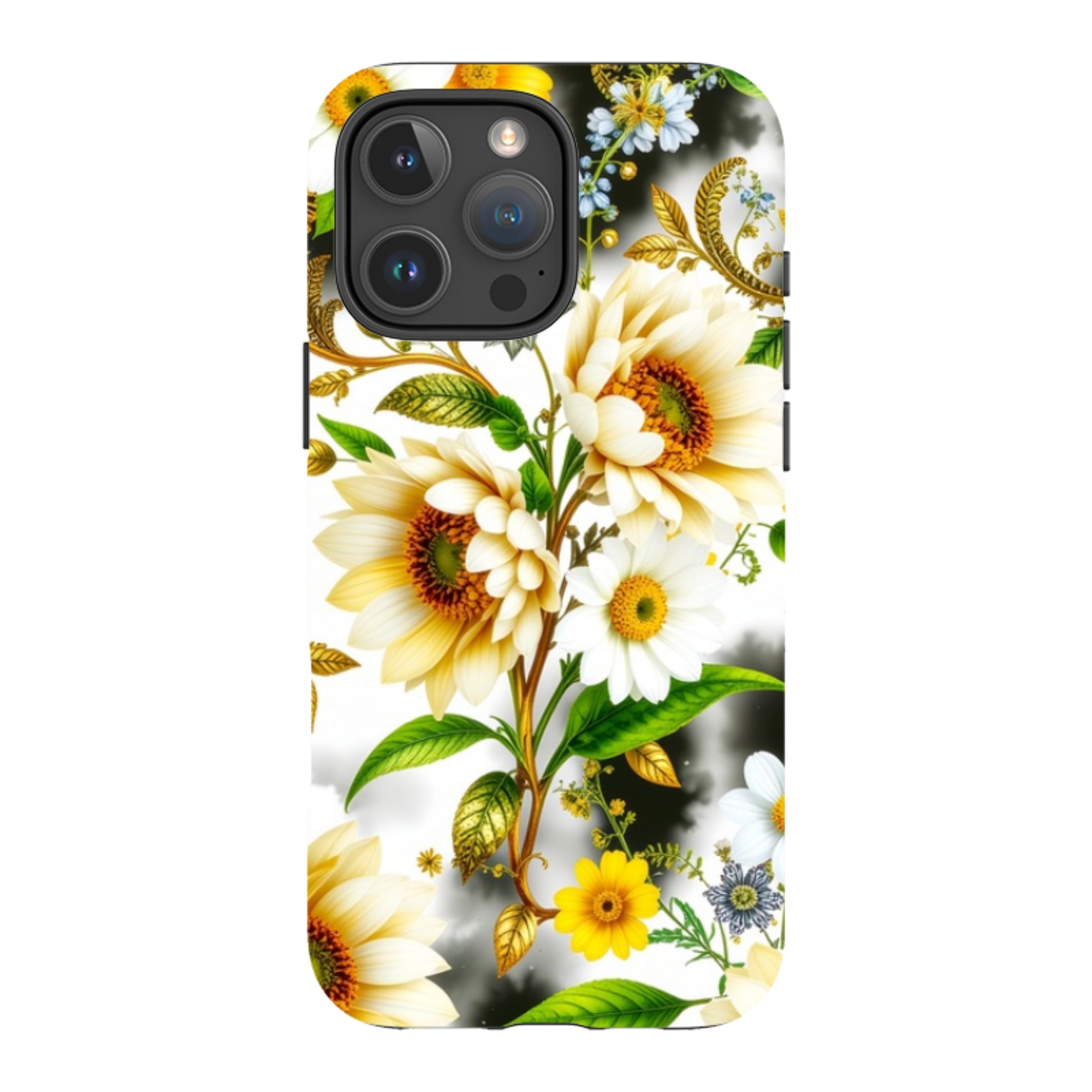 iPhone Case - Gold Flowers
