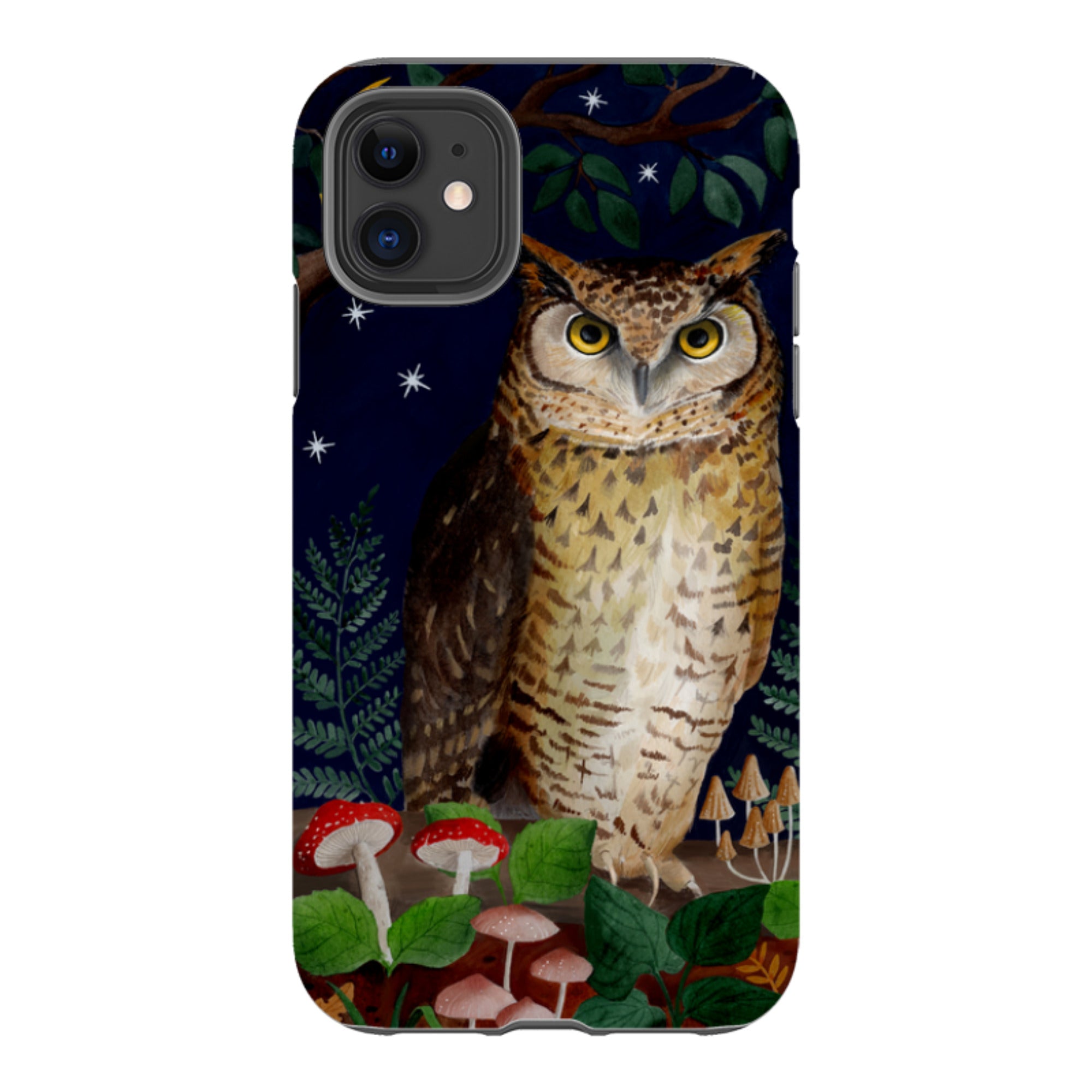 iPhone Tough Case - Mushroom Owl By Bex Parkin