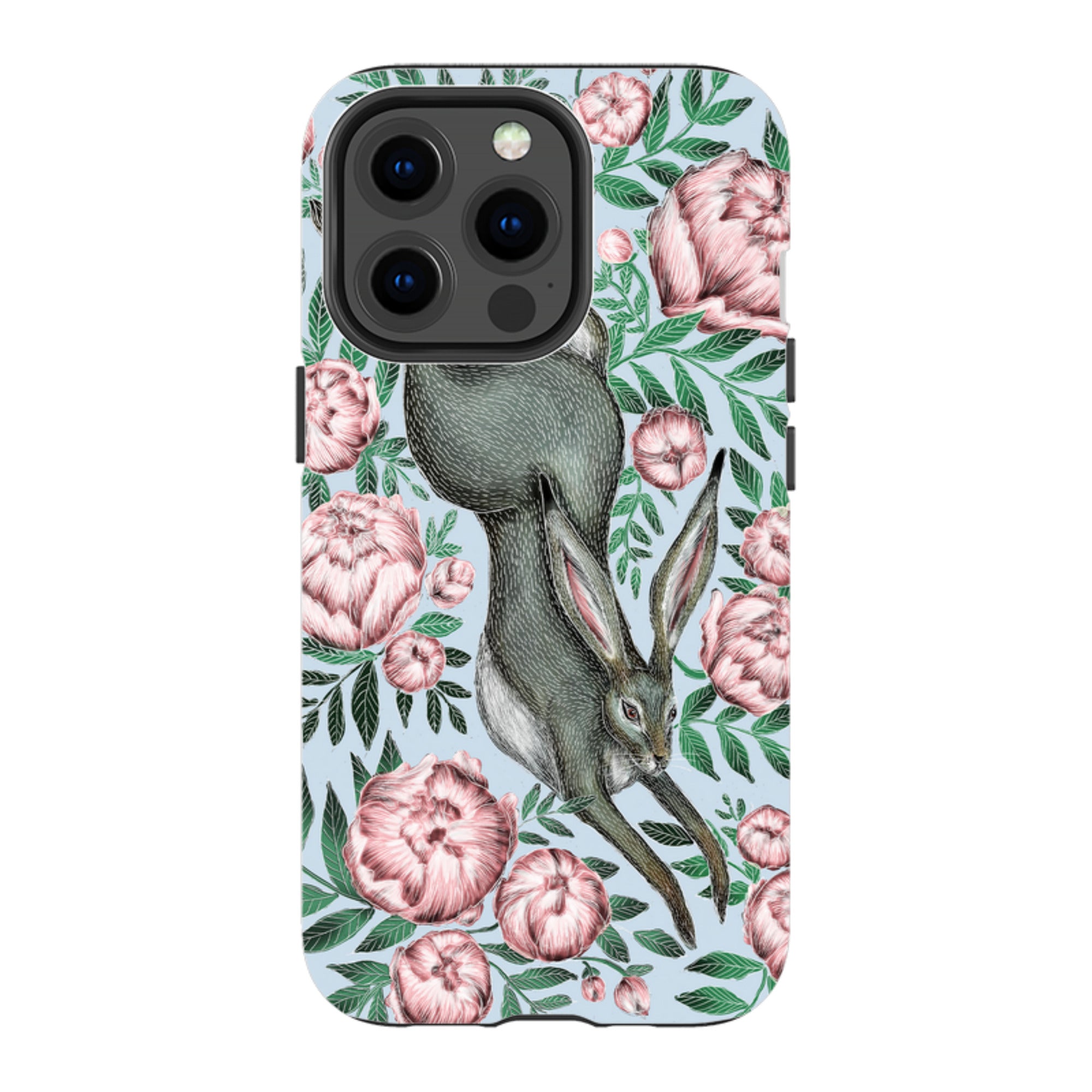 iPhone MagSafe Tough Case - Hare and Peonies By Catherine Rowe