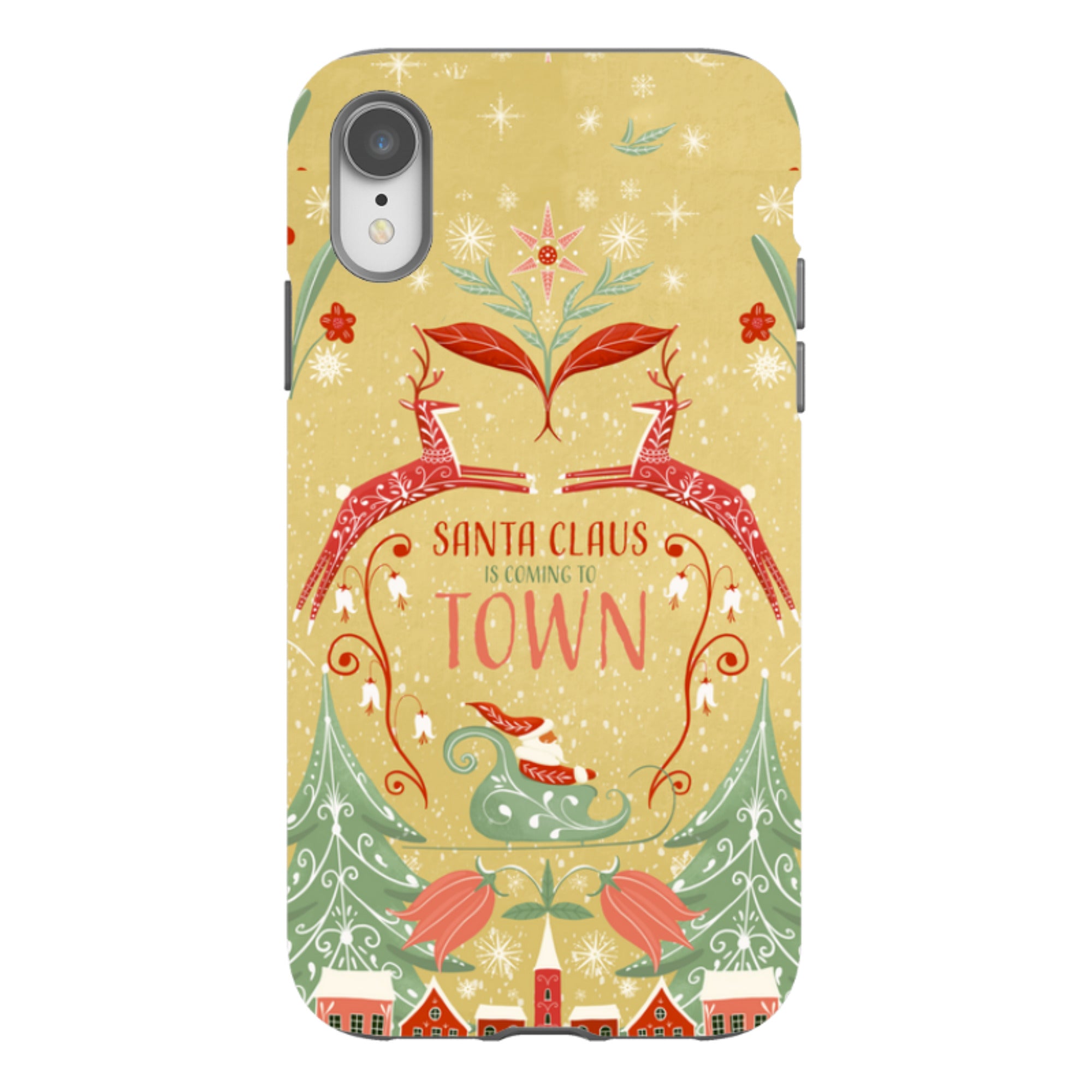 iPhone Tough Case - Santa Claus Is Coming To Town By Maja Lindberg
