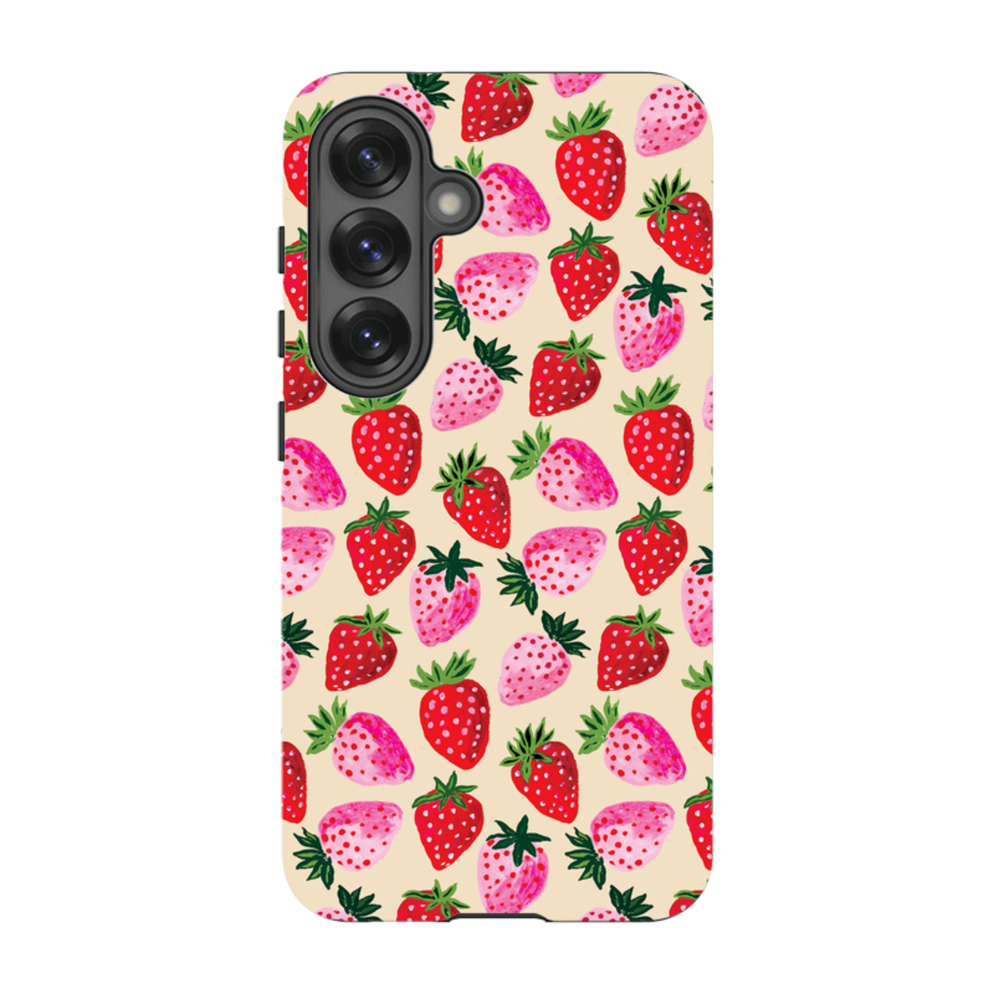 Samsung Tough  Case - Strawberry Scatter Cream By Emma Frances Grant