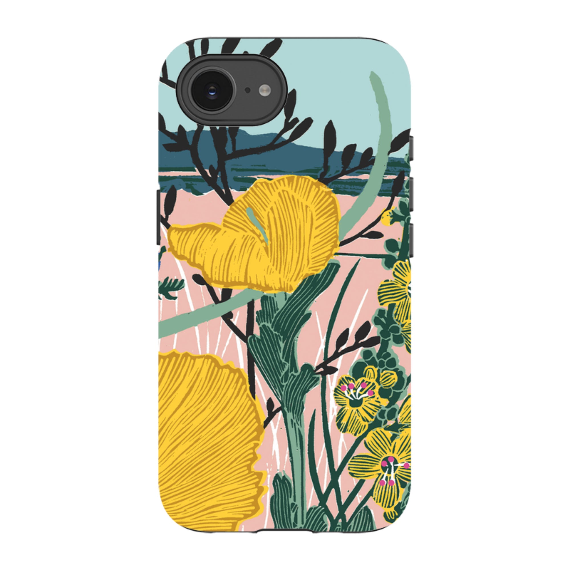 iPhone Tough Case - Yellow Poppies By Kate Heiss