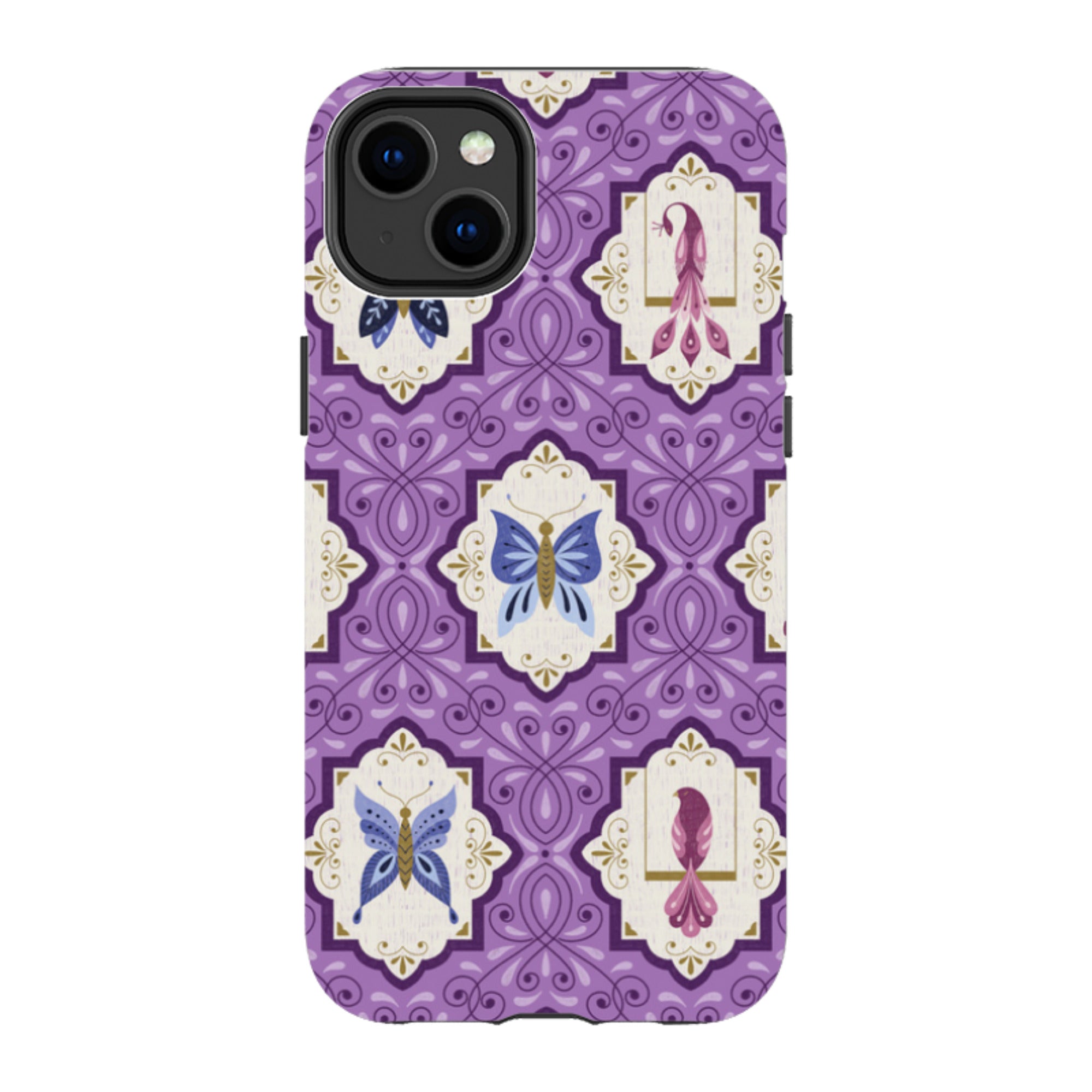 iPhone Tough Case - Wingframes Med Purple By Jenny Zemanek