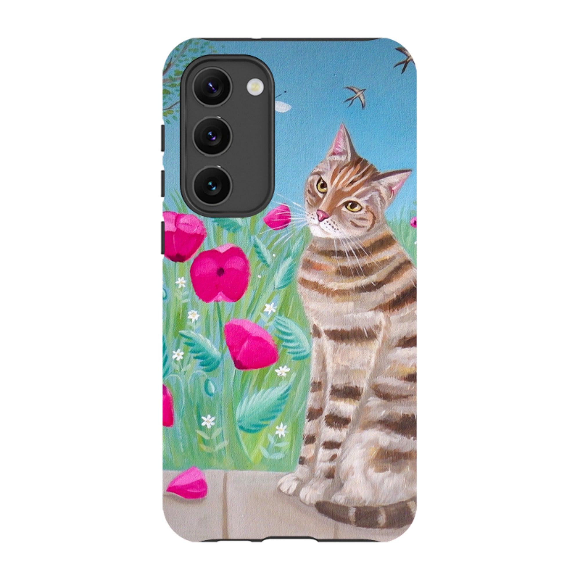 Samsung Tough Case - Cat Floral By Mary Stubberfield