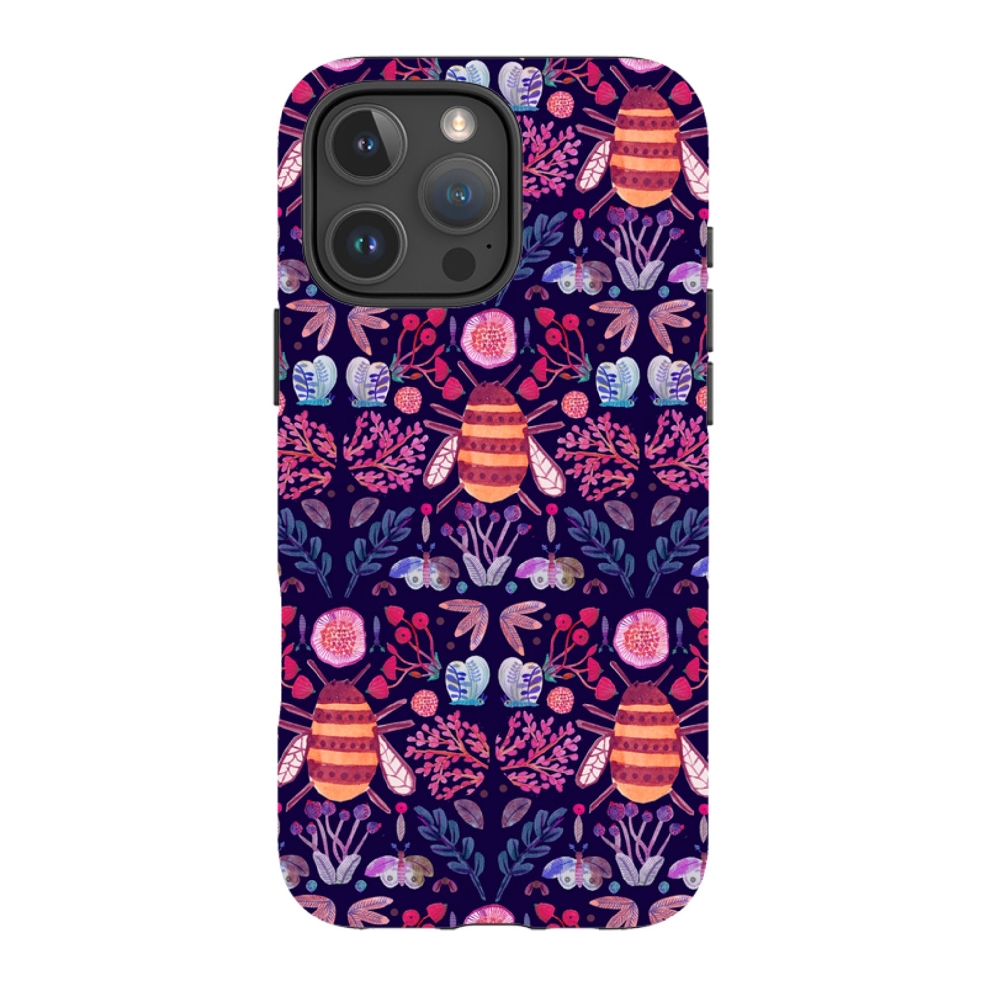 iPhone Tough Case - Botanics and Insects By Gabriela Larios