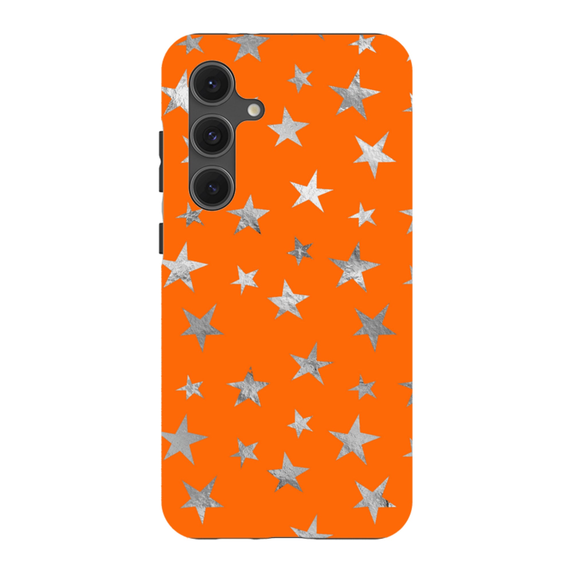 Samsung Tough Case - Orange and Silver Stars